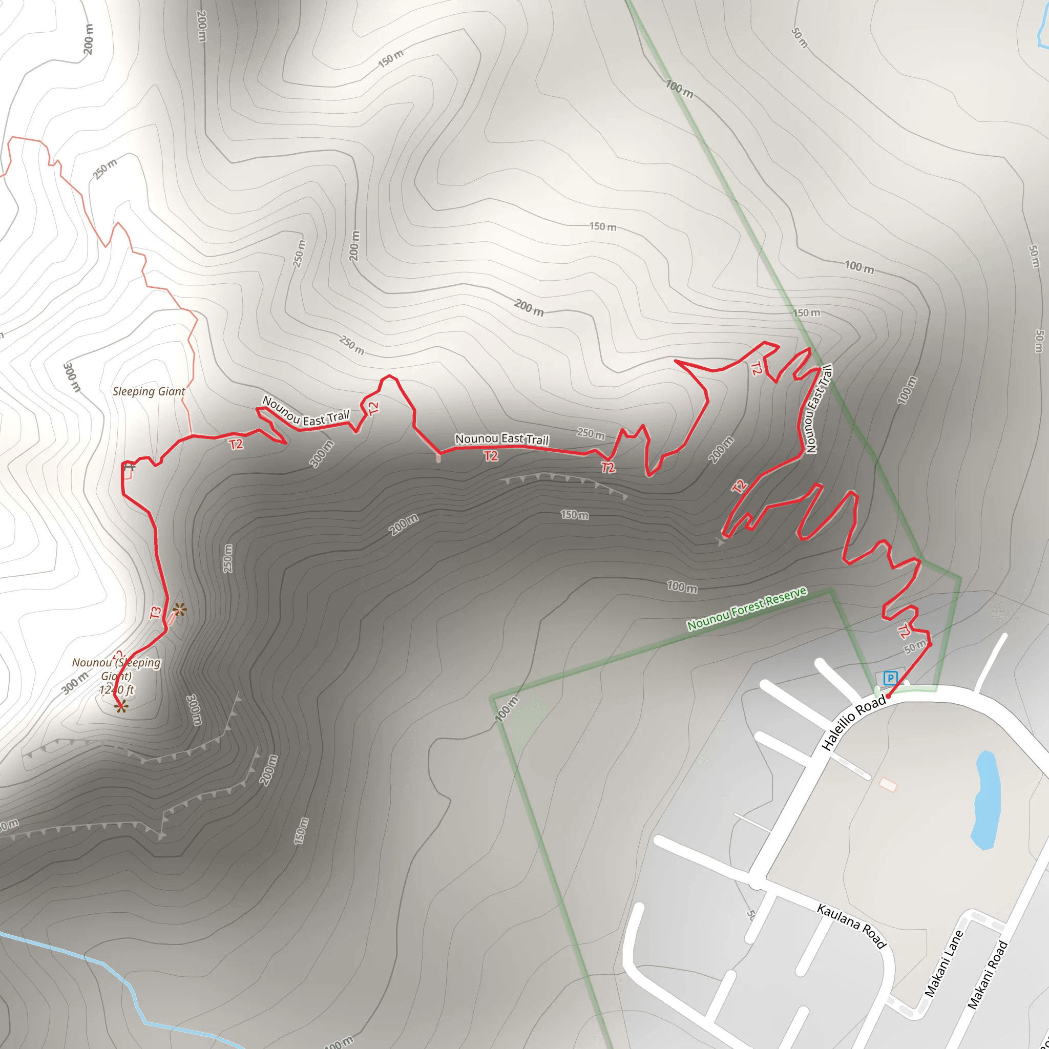 Sleeping Giant Trail - East mobile static map