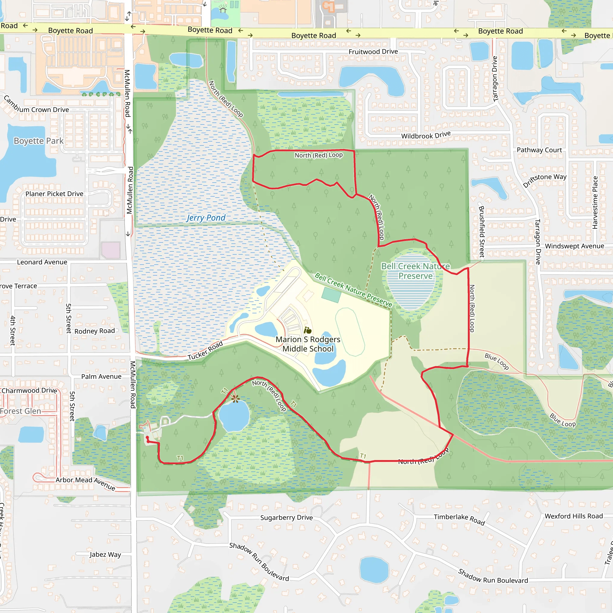North - Red Loop mobile static map