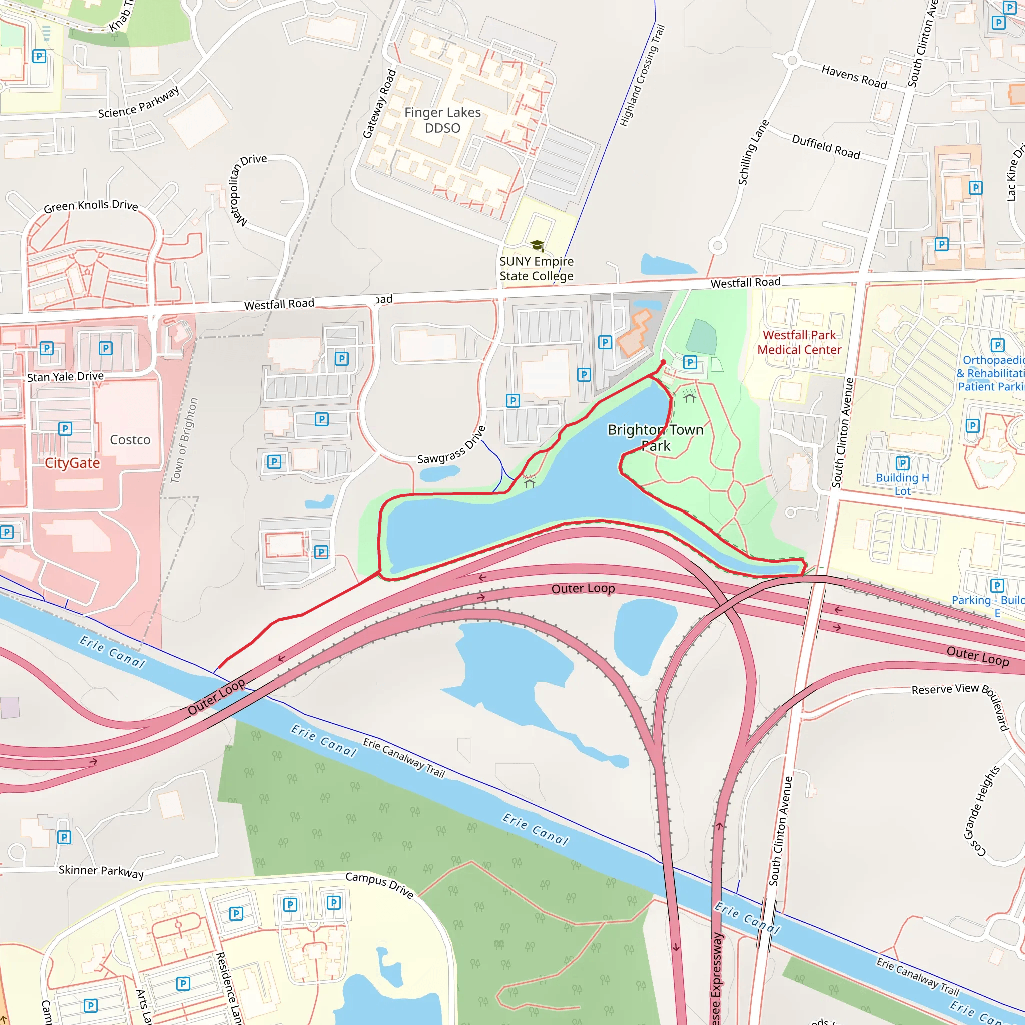 Brighton Town Park Loop mobile static map