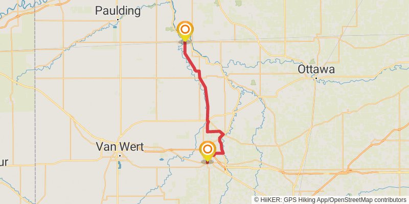 North Country Trail - Ohio stage 9 Map