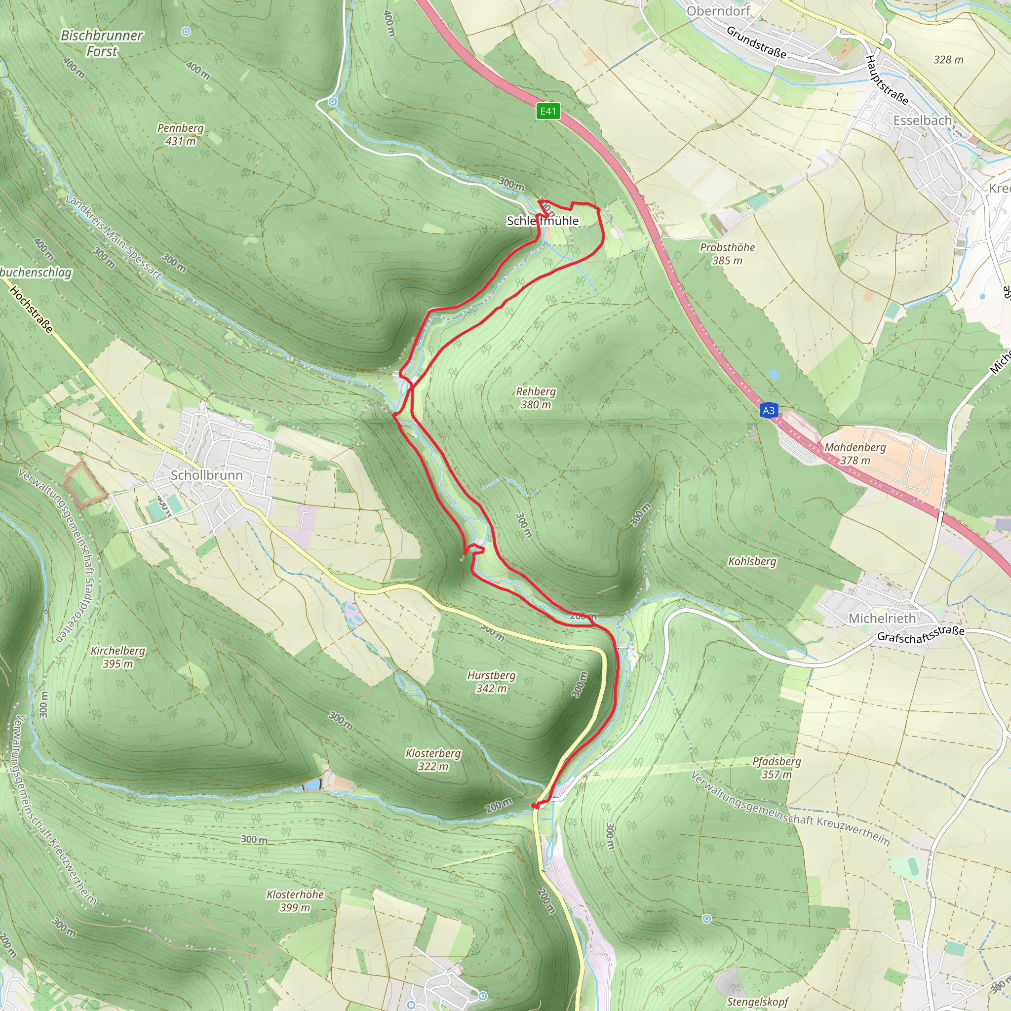 Kulturweg Haseltal mobile static map