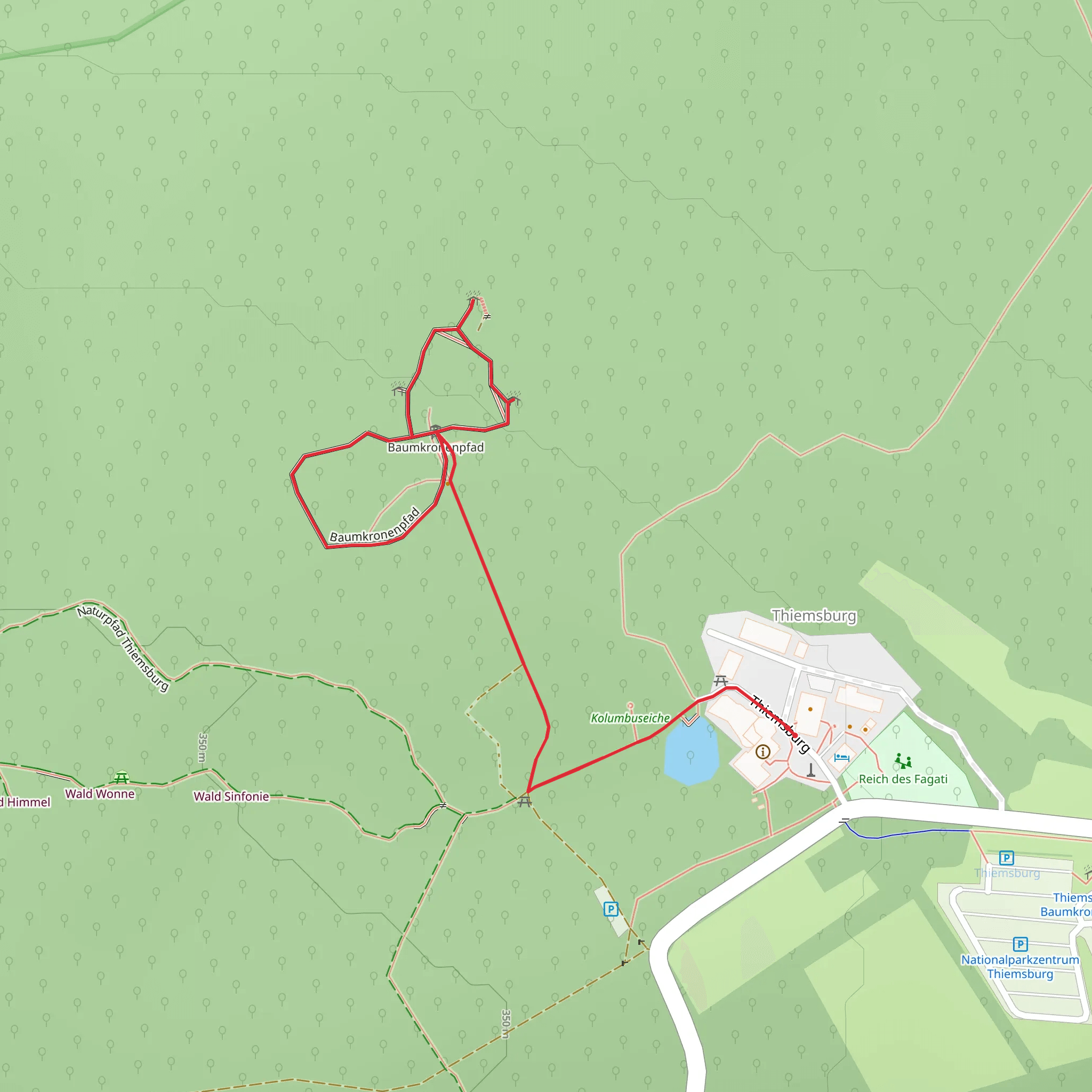 Baumkronenpfad Loop mobile static map