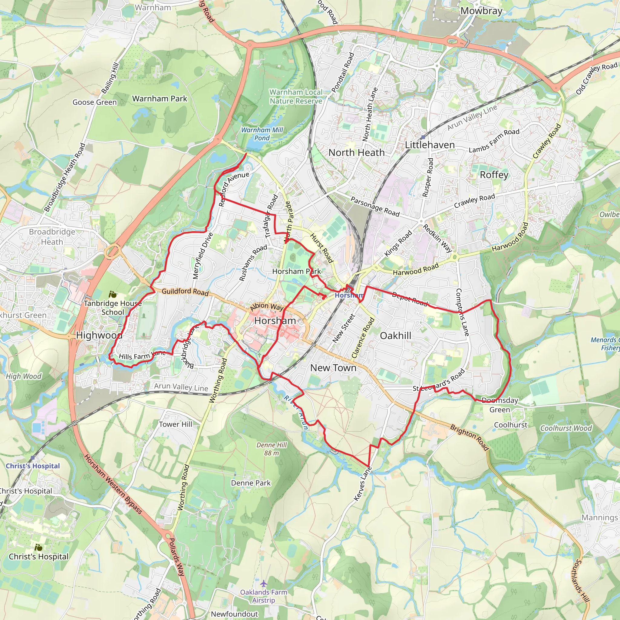 Horsham Loop mobile static map