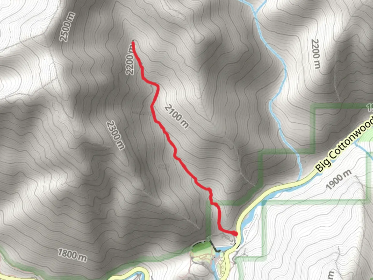 An image depicting the trail Mule Hollow and its surrounding area.
