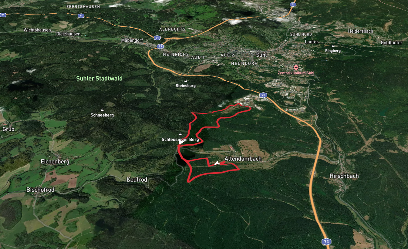 Steinige Bössel, Schleusinger Berg and Hoherod Loop