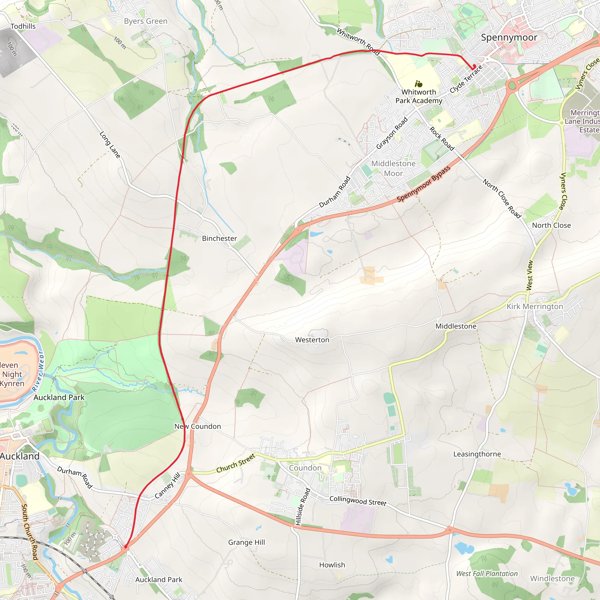 Auckland Way Railway Path mobile static map