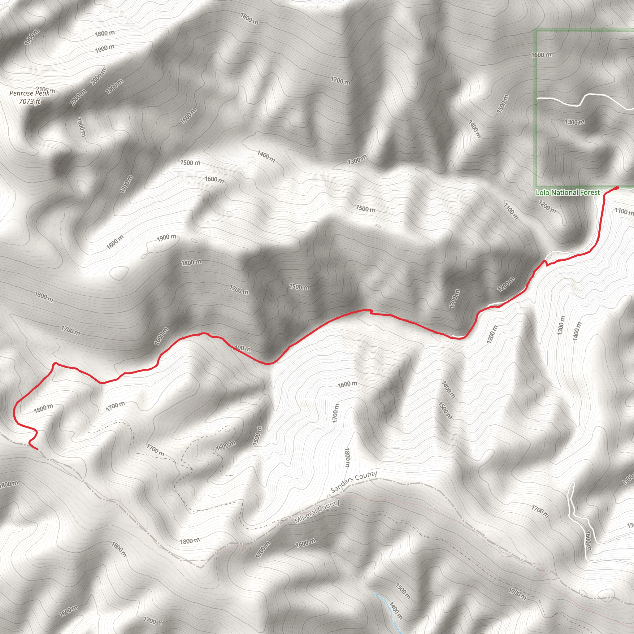 West Fork Swamp Creek Trail mobile static map