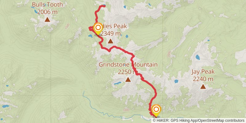 Grace Lakes Trail stage 3 Map