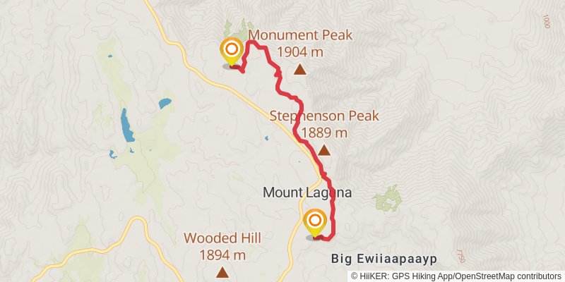 Pacific Crest Trail - California stage 4 Map