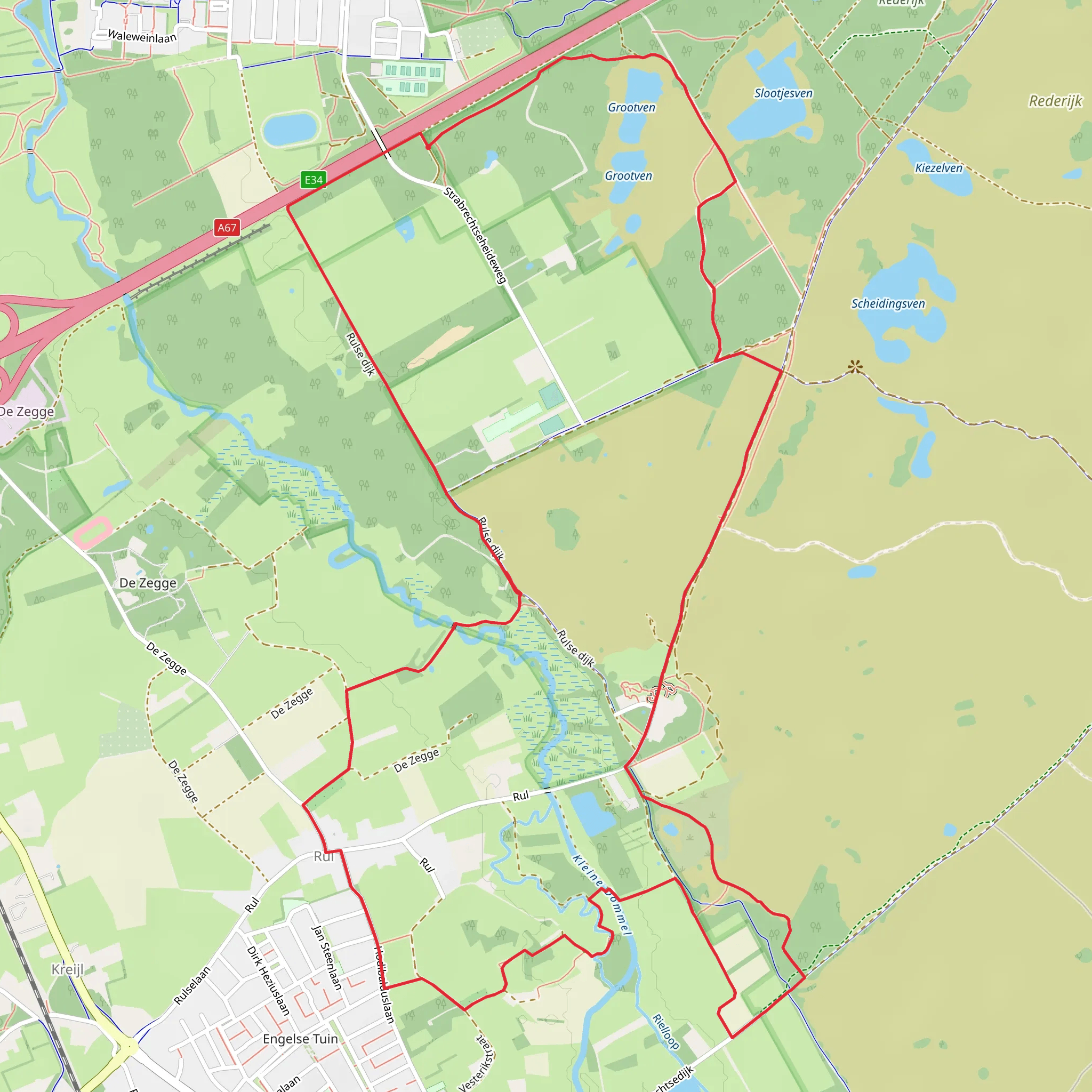Braakhuizensche, Strabrechtsche Heide and Rulse Brug mobile static map