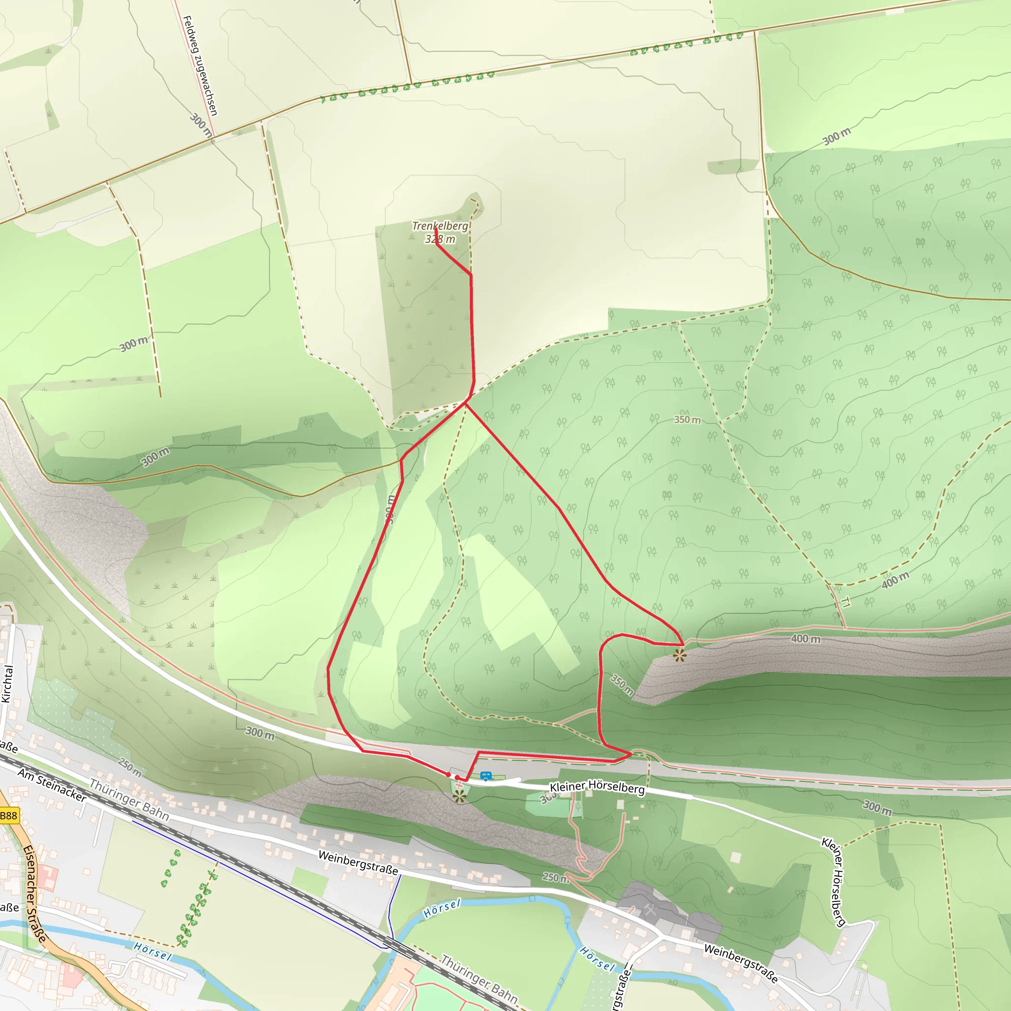 Trenkelberg via Kammweg Horselberge mobile static map