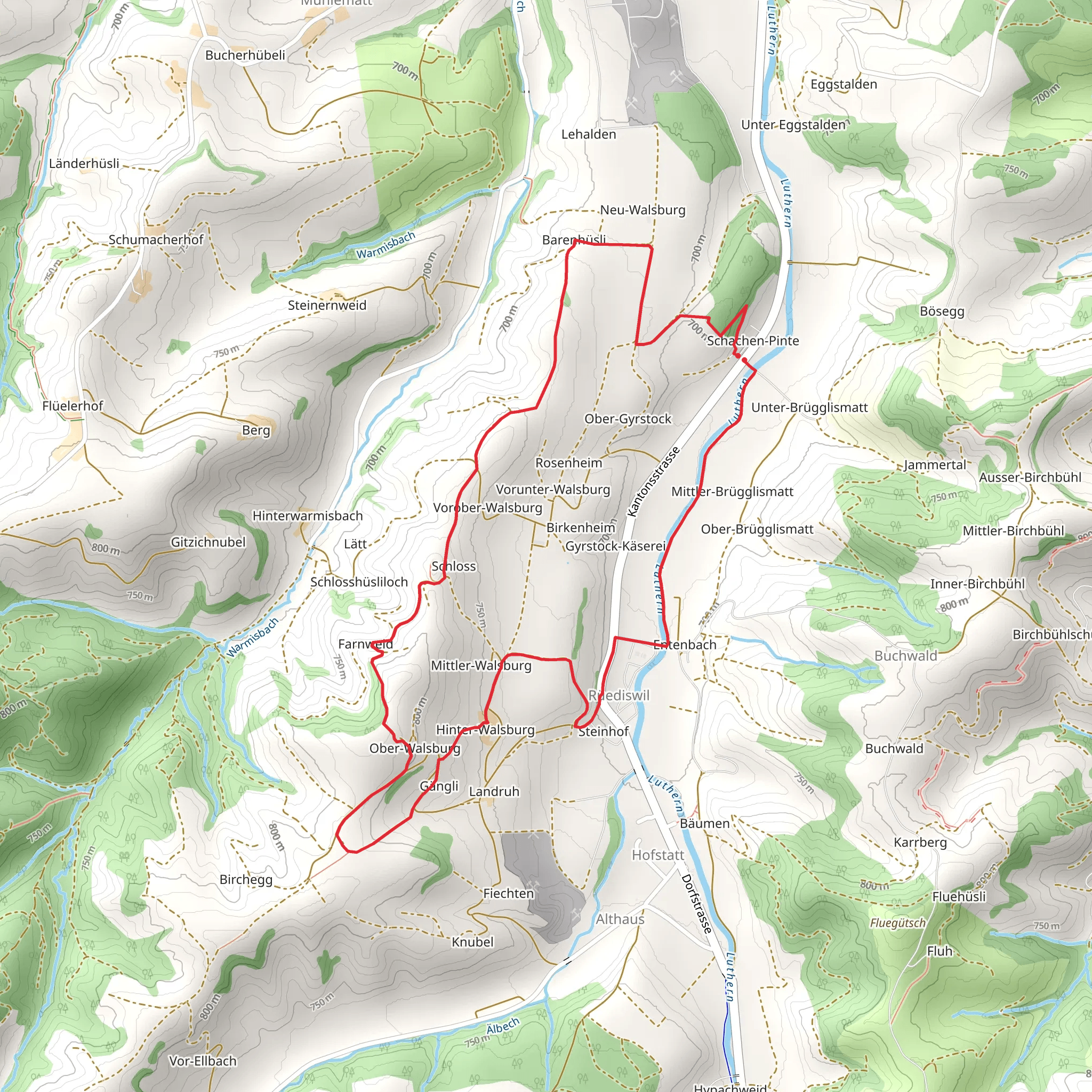 Luthertaler Sagenweg mobile static map