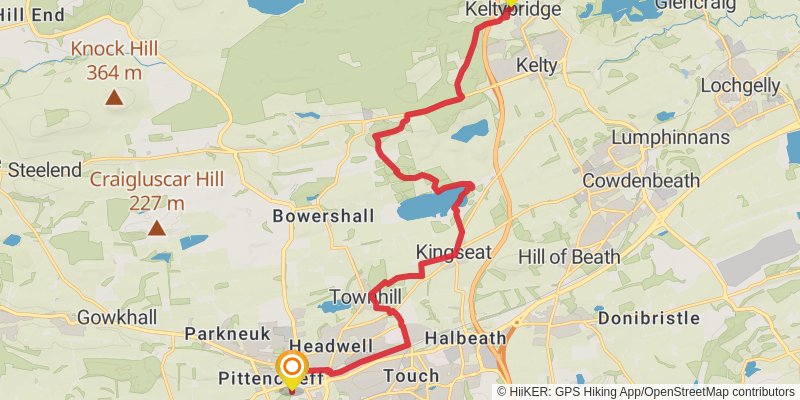 Saint Andrews Walk from Edinburgh stage 3 Map