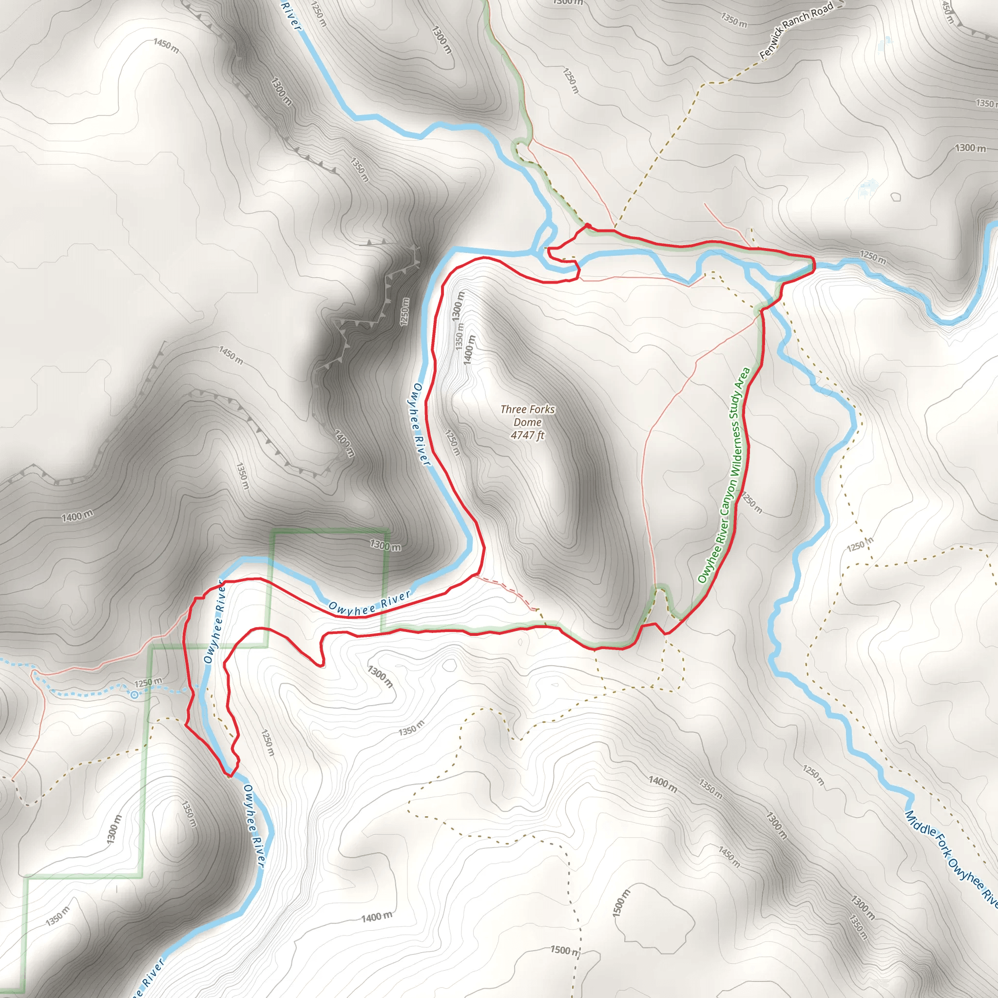 Owyhee River and Warm Springs Canyon Loop mobile static map