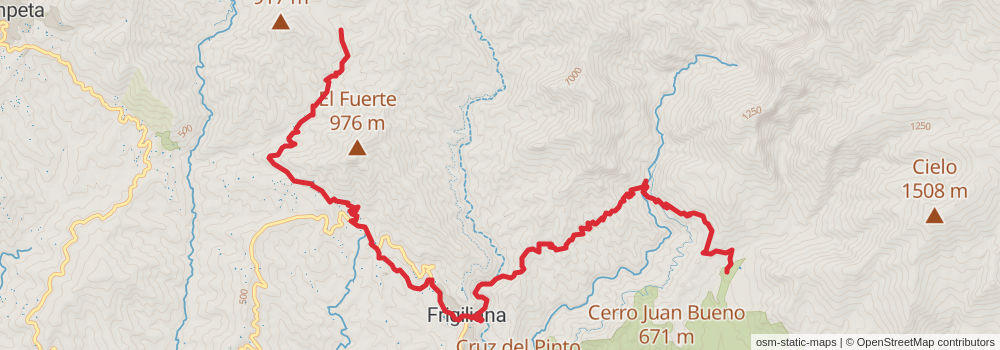 GR 249 Gran Senda de Málaga stage 6 Map