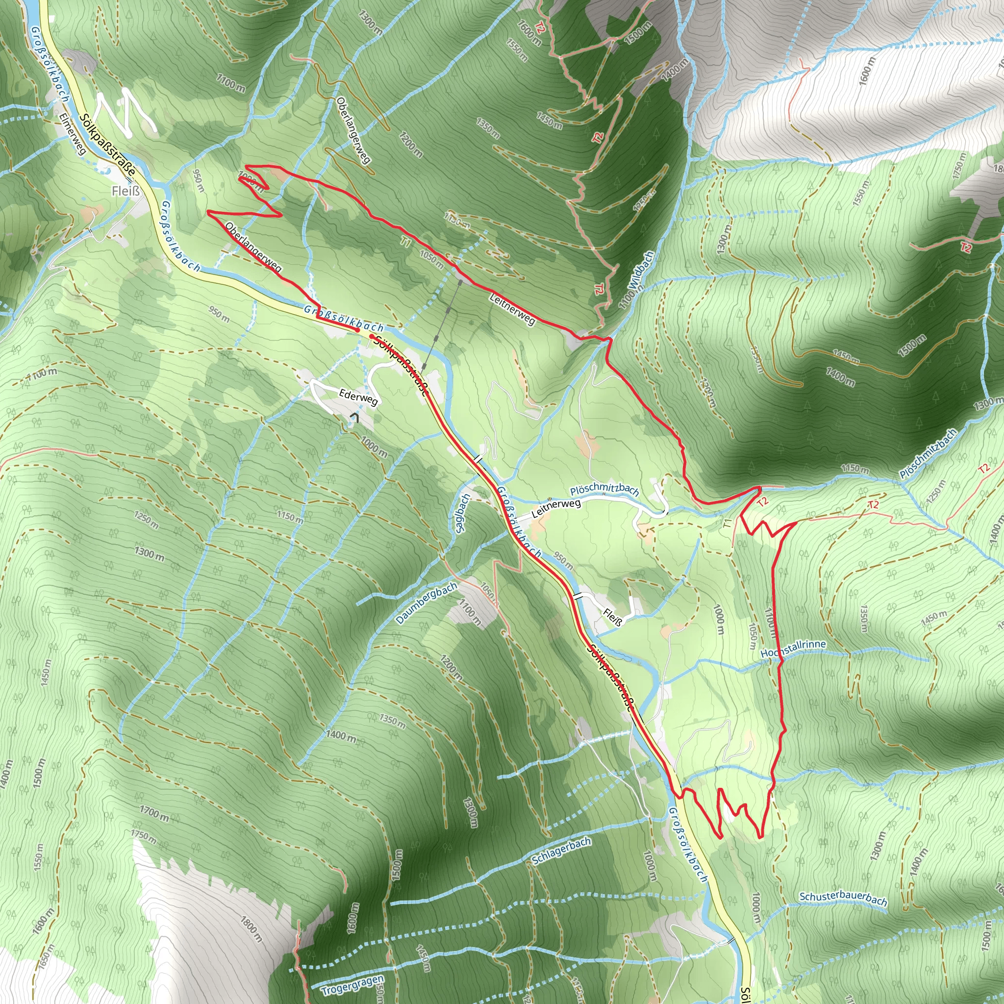 Höhenweg Fleiß mobile static map