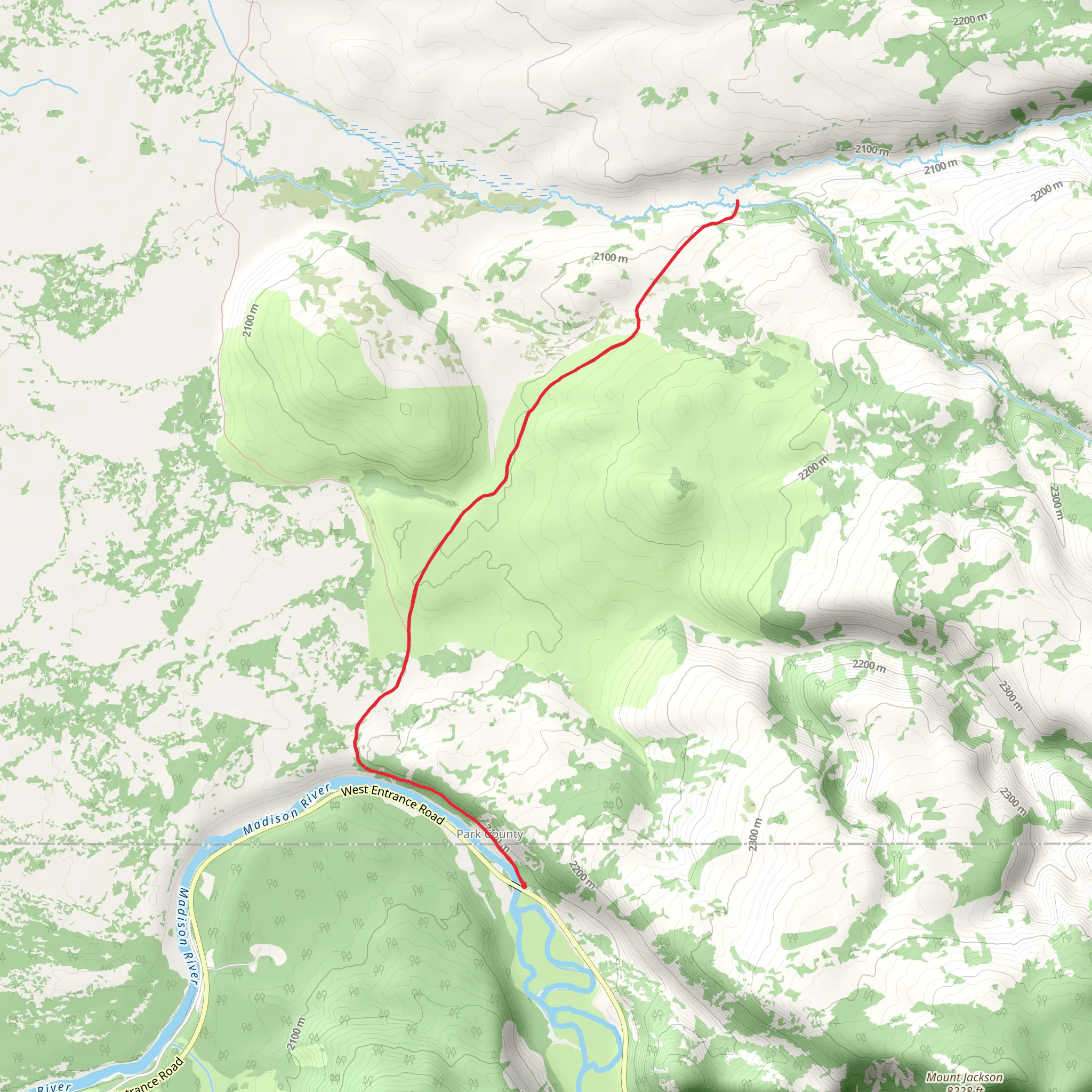 Cougar Cabin Trail mobile static map