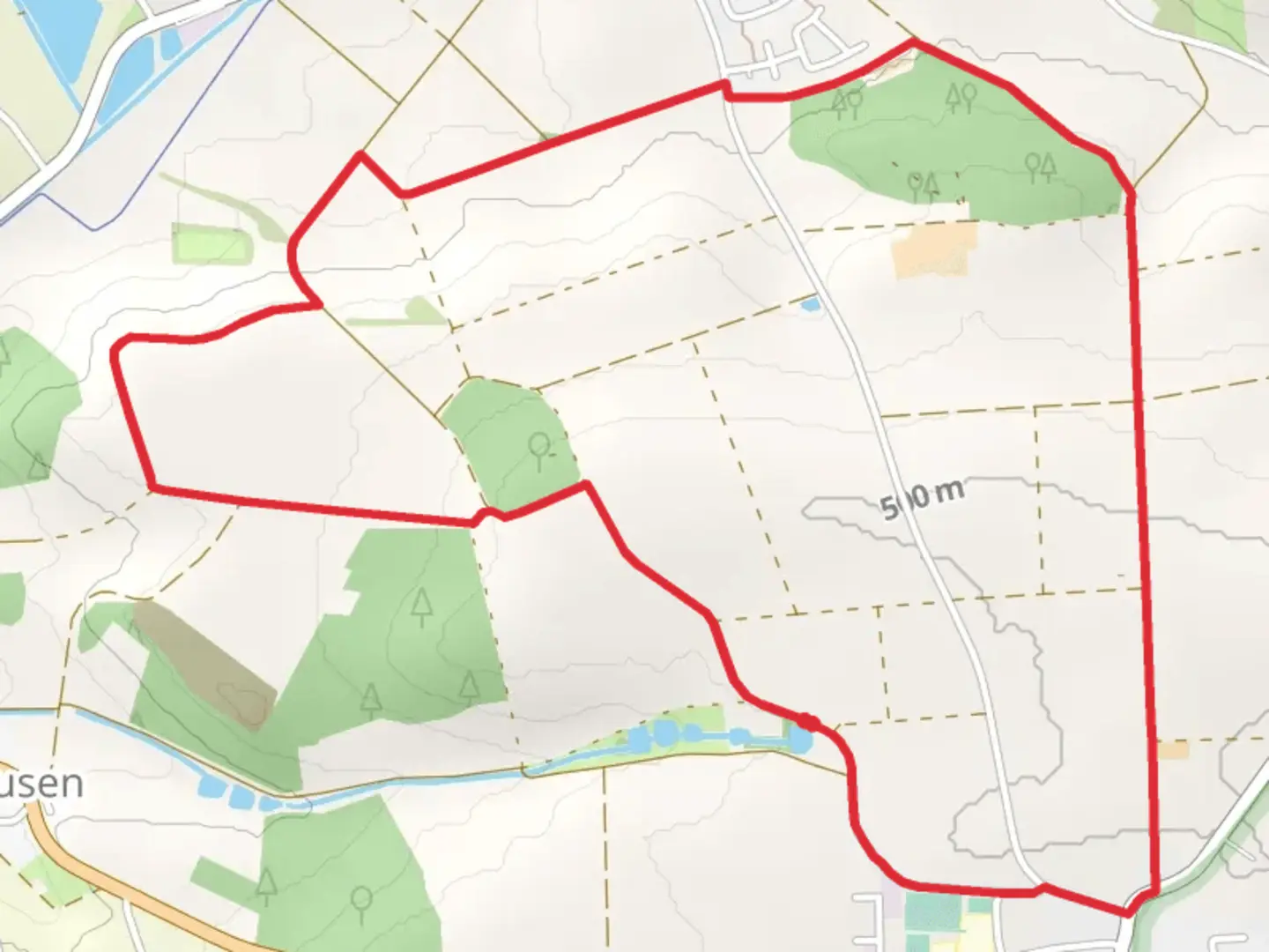 An image depicting the trail Theilenhofen Loop and its surrounding area.