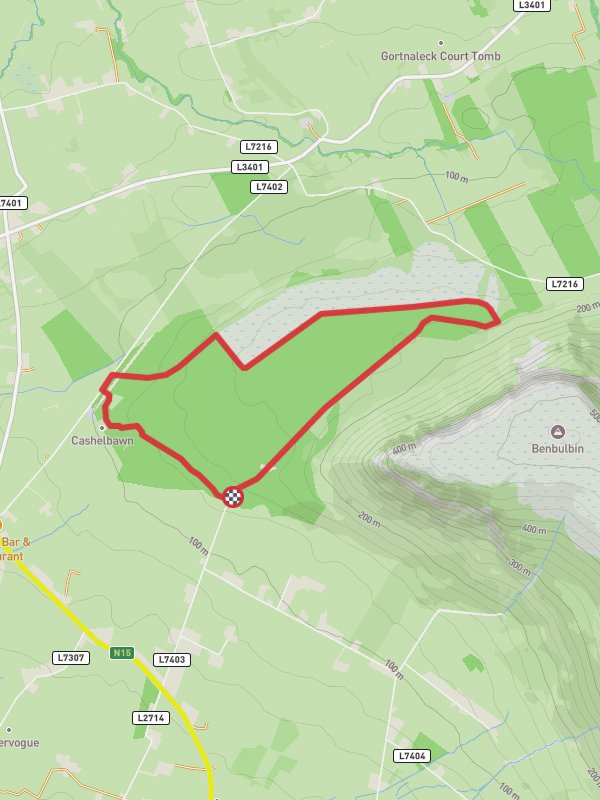 Ben Bulben Loop mobile static map