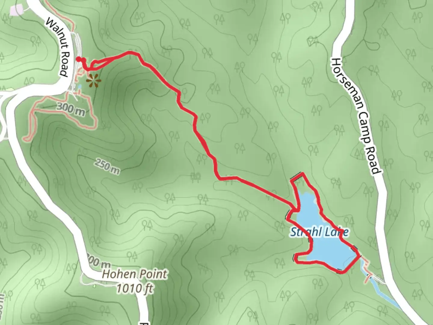 An image depicting the trail Strahl Lake Loop Trail and its surrounding area.