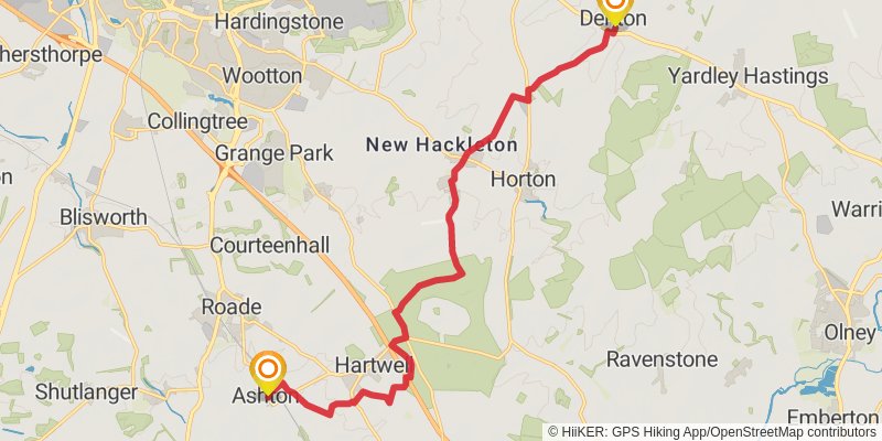 Wellingborough Loop in West Northamptonshire stage 13 Map