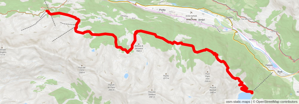 Pesciüm to Lago Tremorgio Trail stage 2 Map