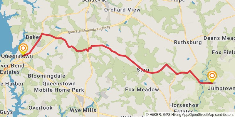 American Discovery Trail - Delmarva Peninsula stage 5 Map