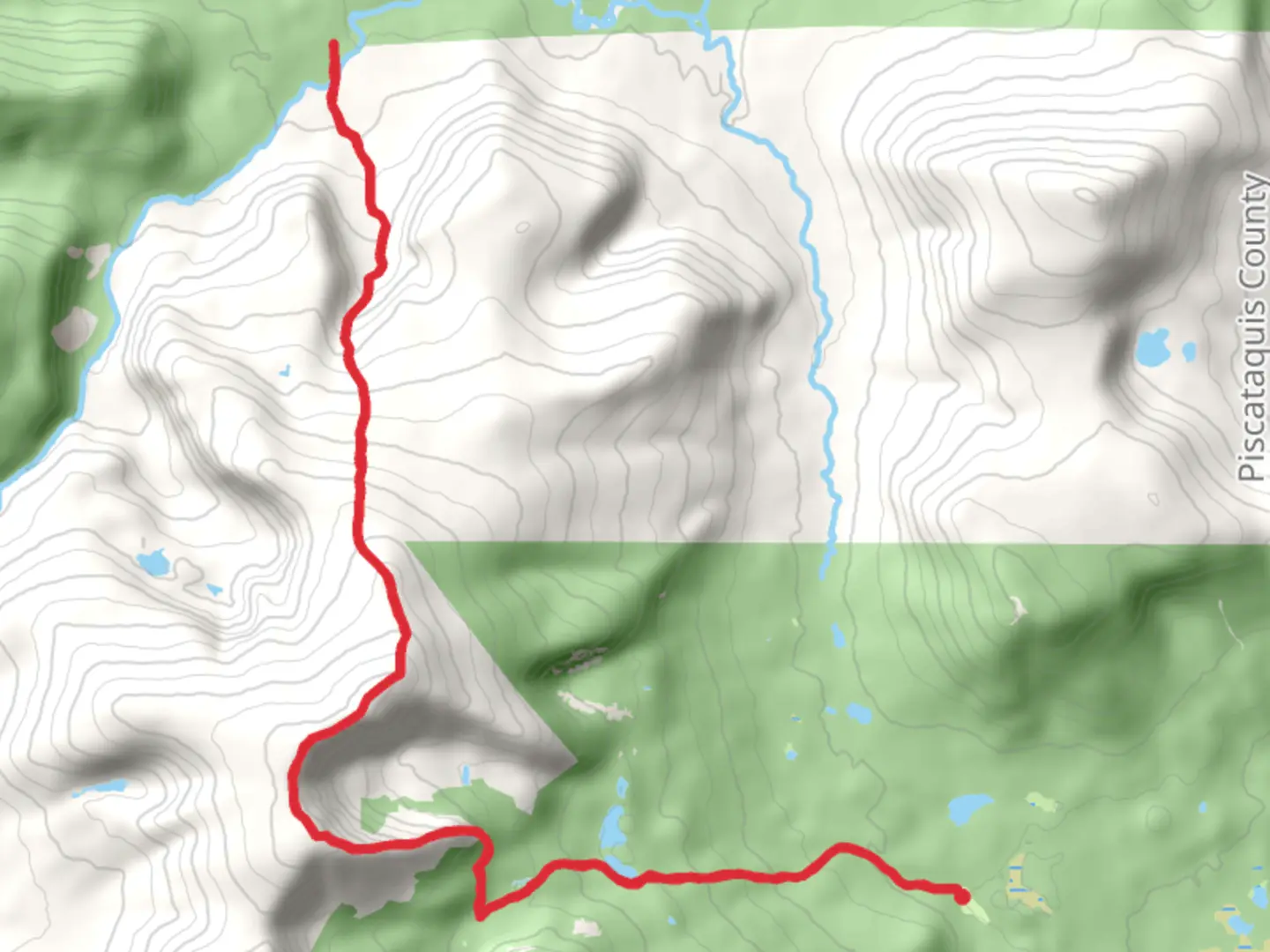 An image depicting the trail Hamlin Peak and Howe Peak via Chimney Pond Trail and its surrounding area.