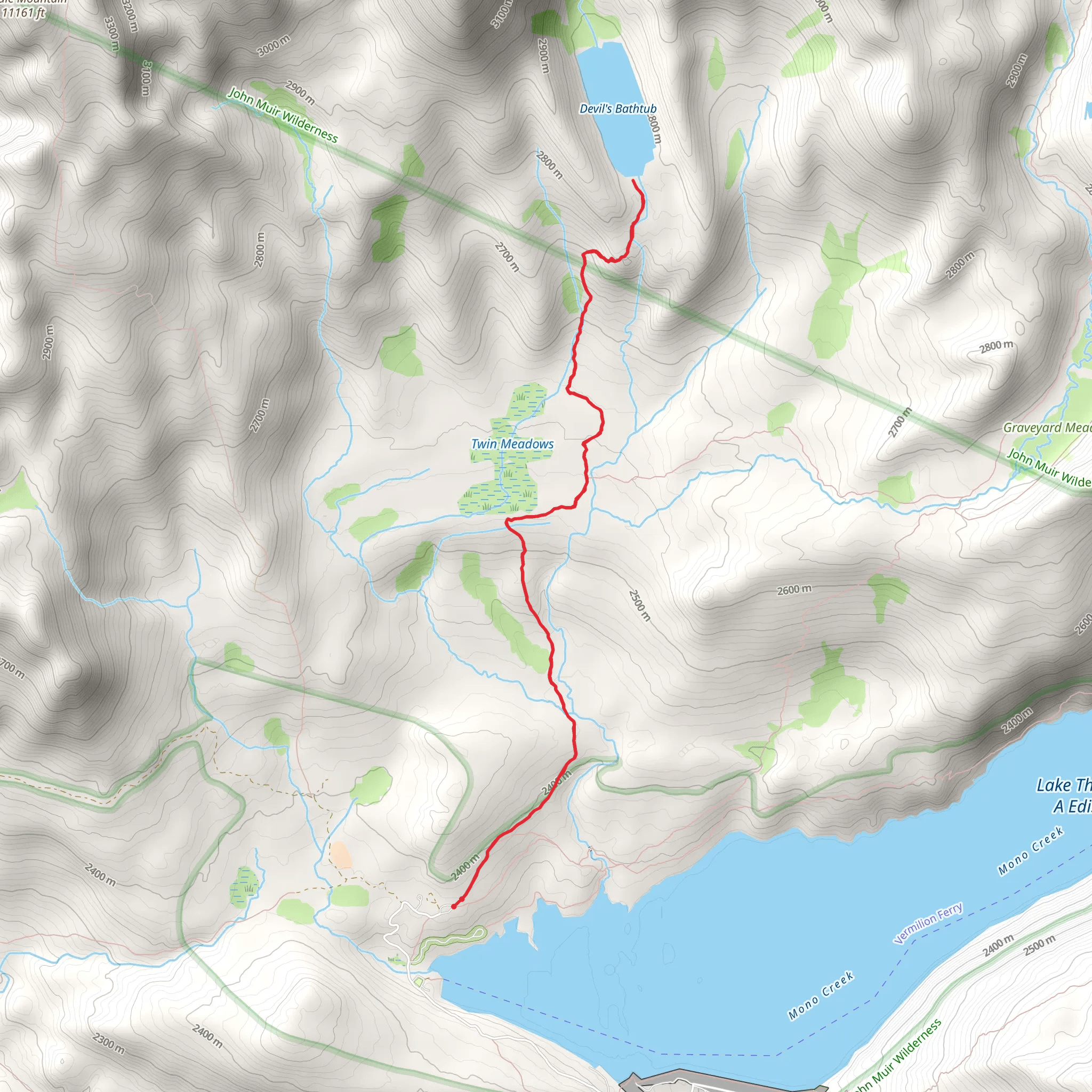 Devil's Bathtub Trail mobile static map