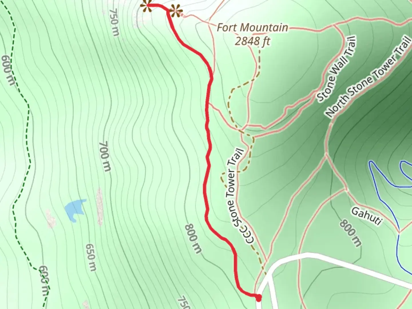 An image depicting the trail West Overlook and its surrounding area.