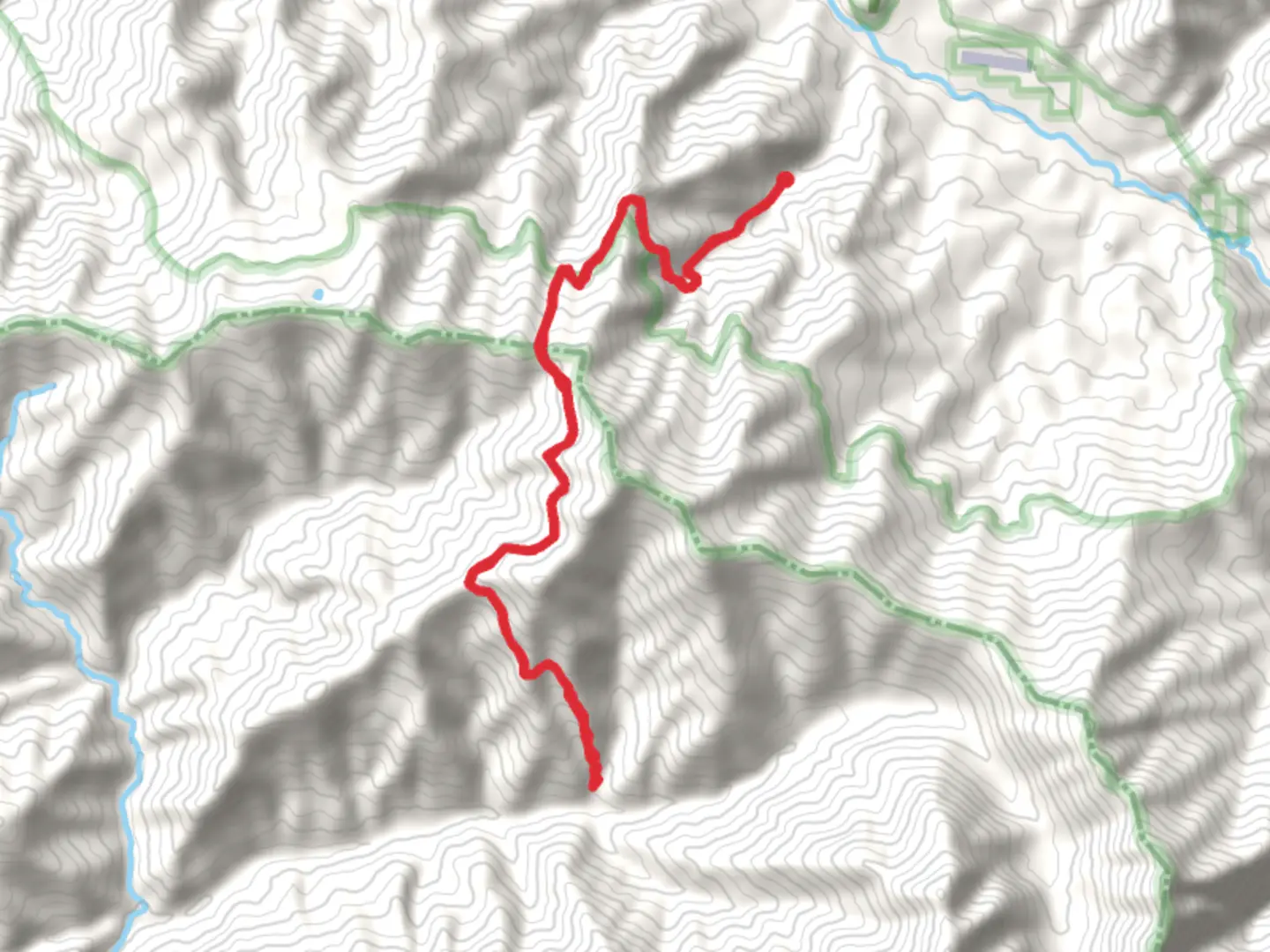 An image depicting the trail Moliter - Cold Spring via Rays Gulch Trail and its surrounding area.