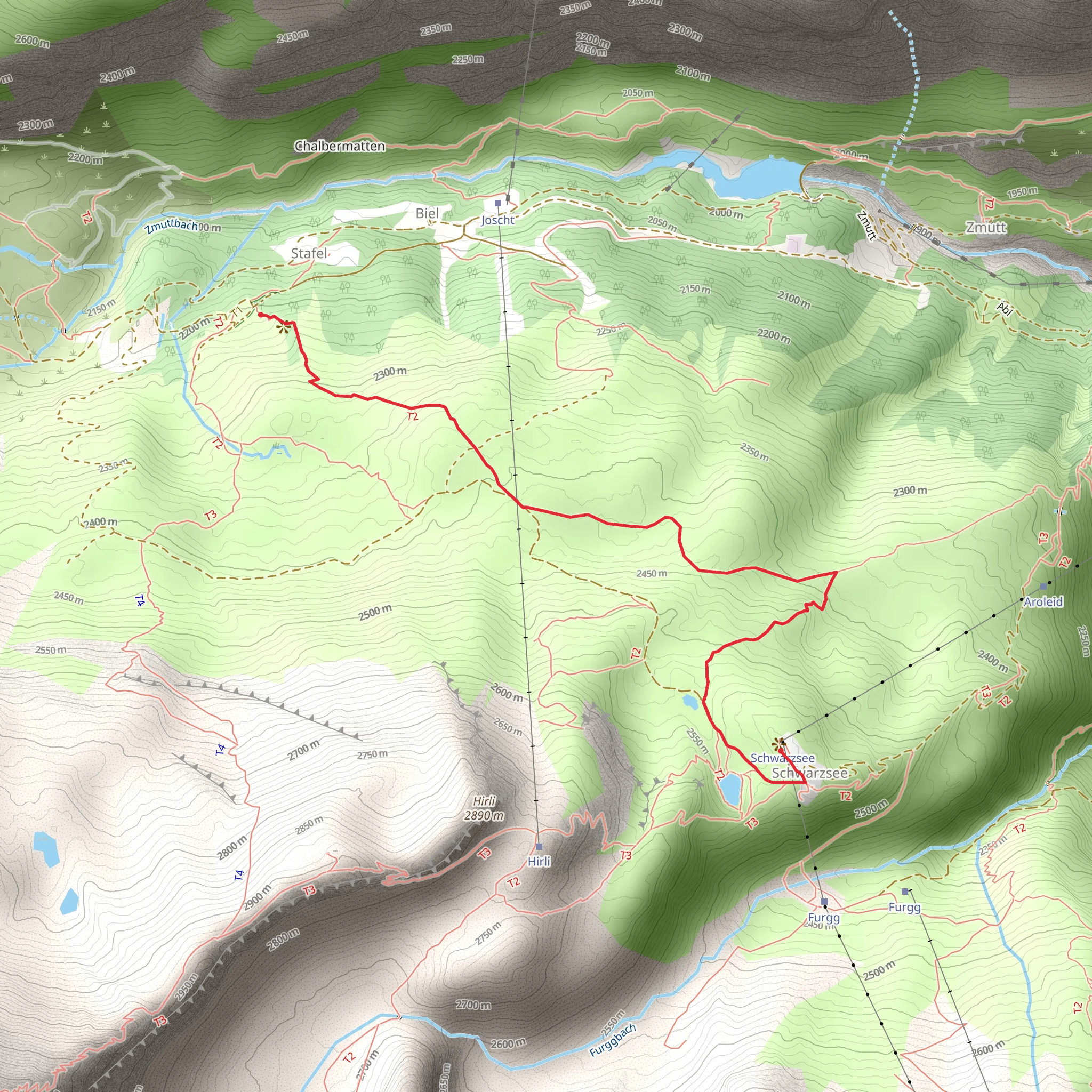 Schwarzsee-Stafel - Nr 123 mobile static map