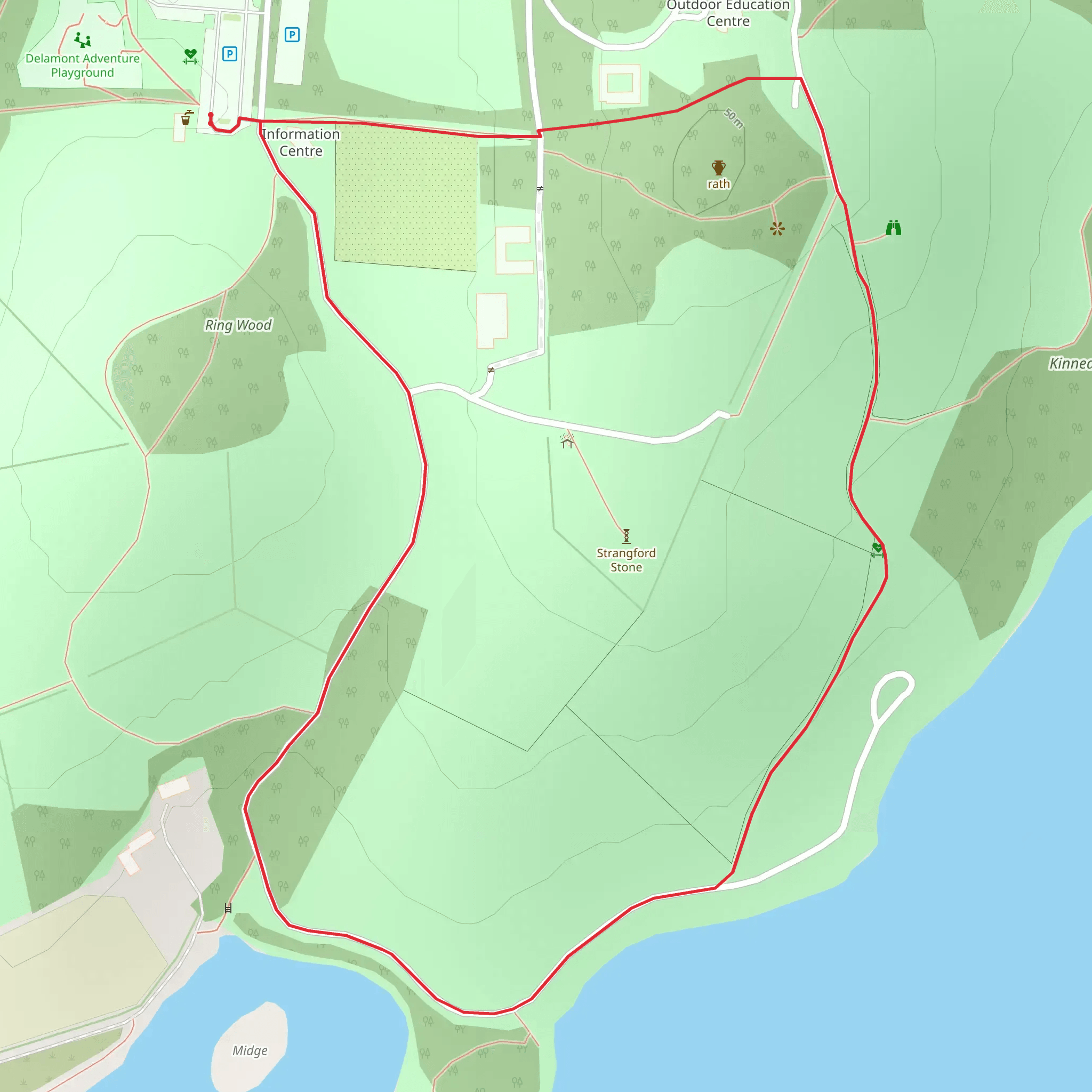 Delamont Strangford Walk mobile static map