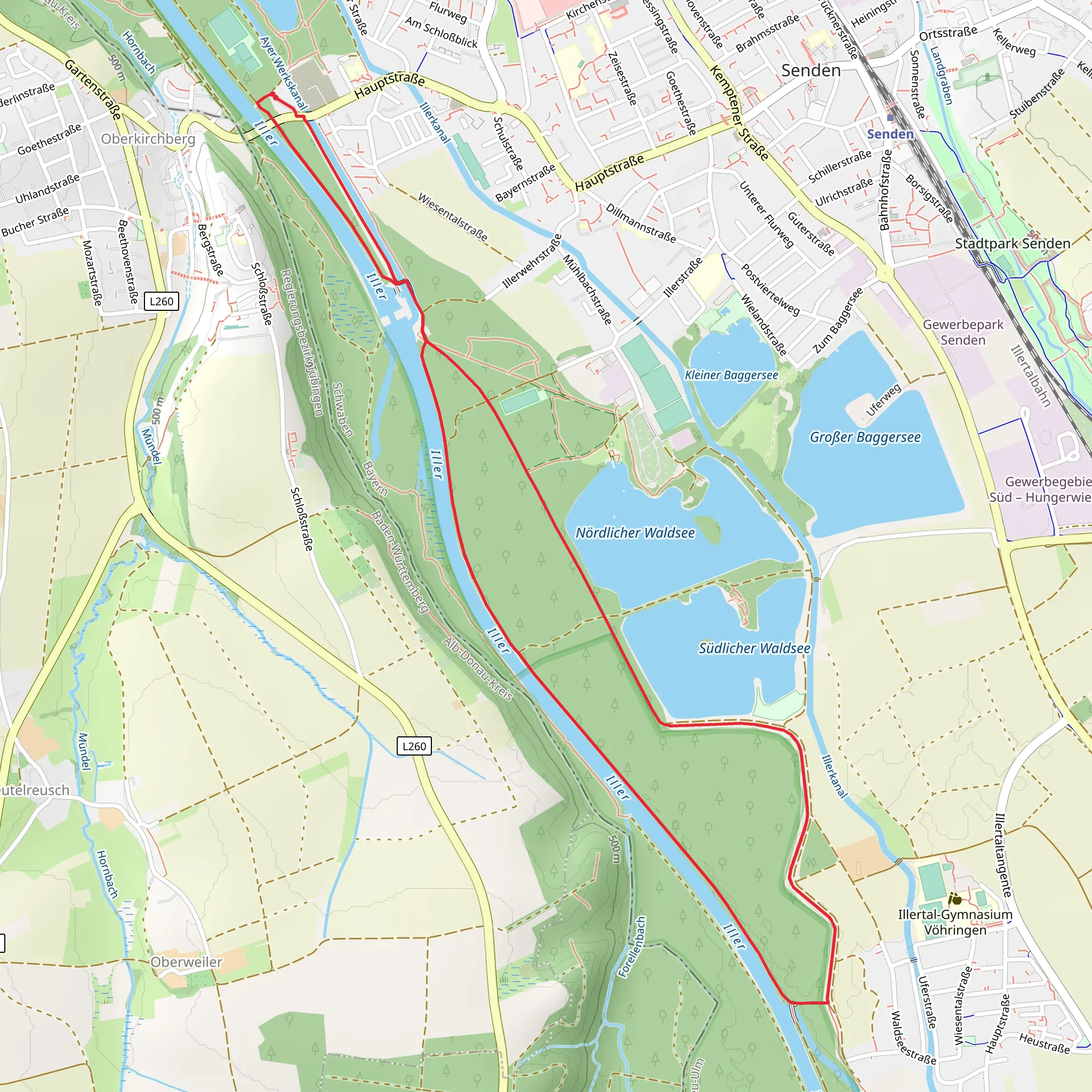 FKK Liegewiese and River Iller Loop mobile static map