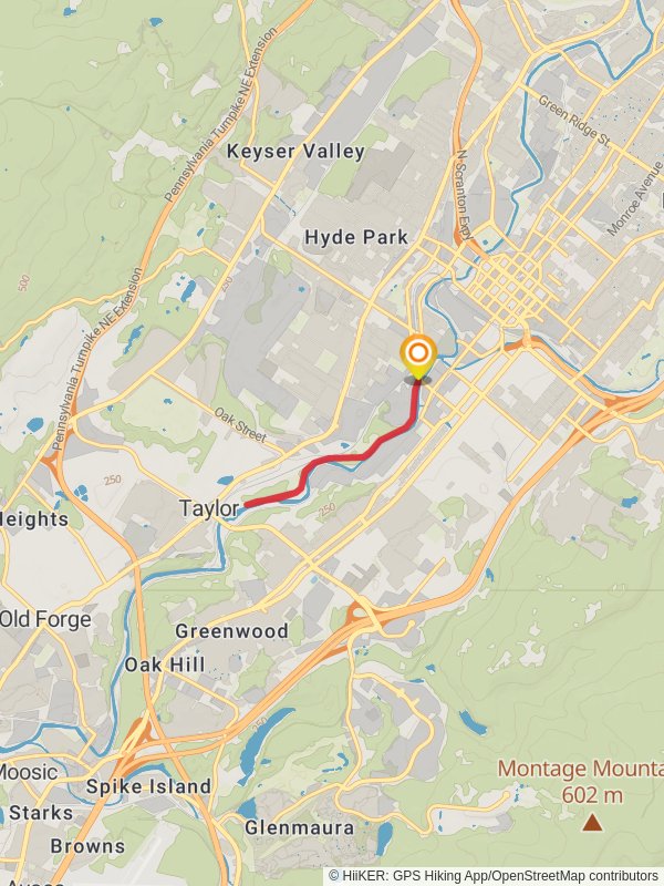 Lackawanna River Heritage Trail- Taylor mobile static map