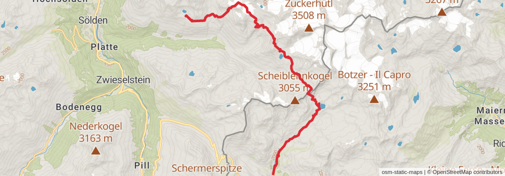 Ötztal Trek stage 6 Map