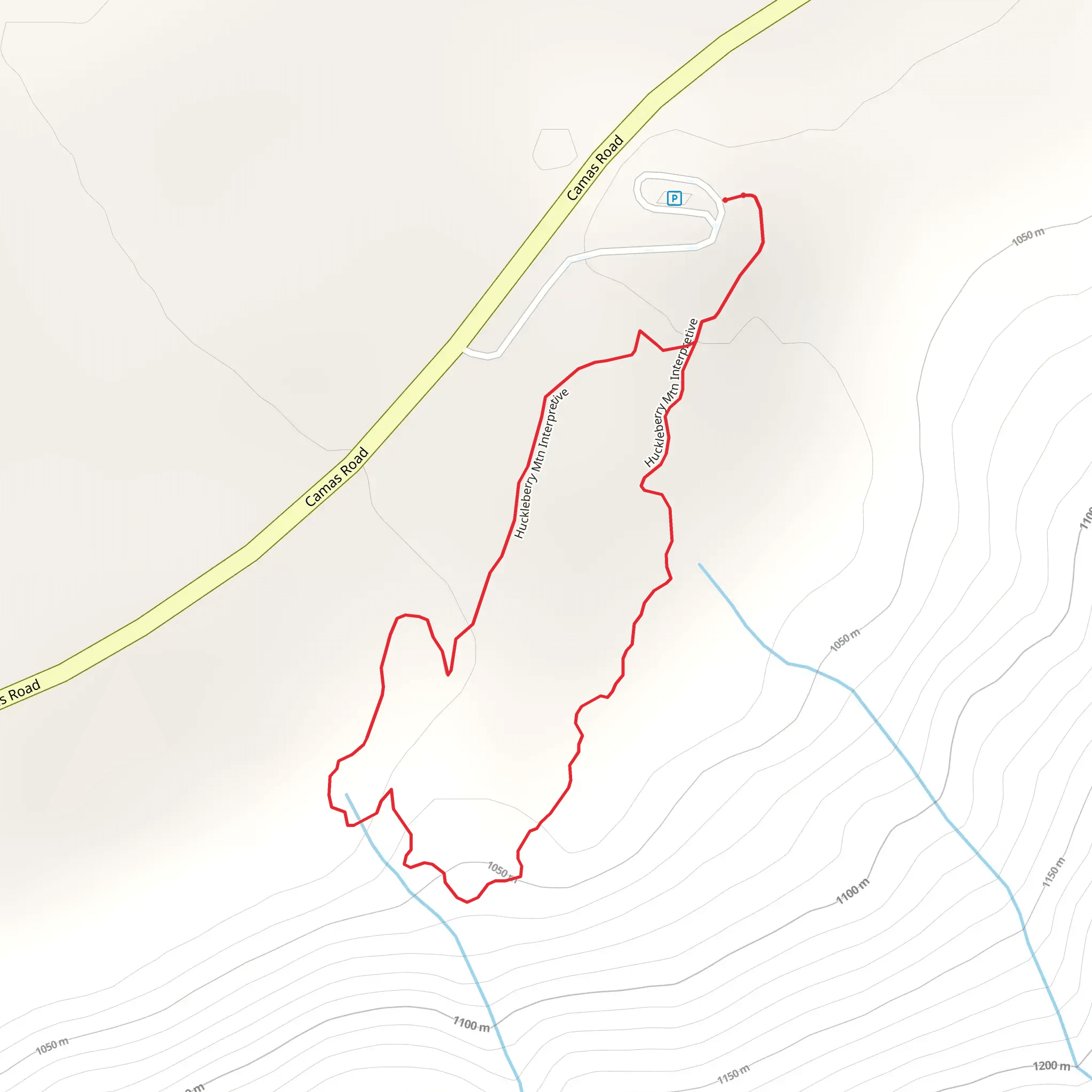 Huckleberry Mountain Interpretive Trail mobile static map