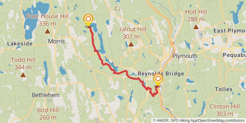 Mattatuck Trail - South stage 2 Map