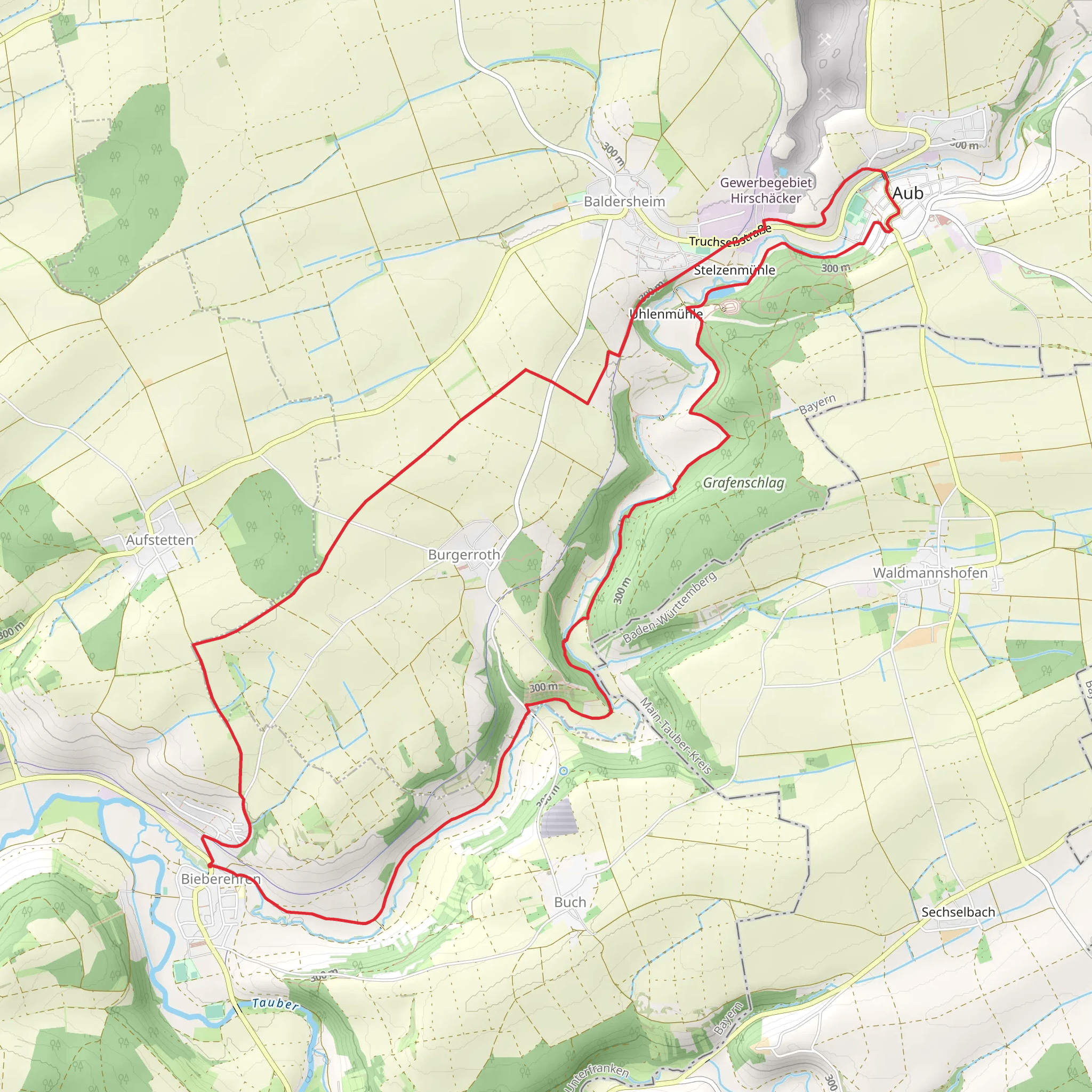 Bieberehren and Ruine Reichelsburg Loop mobile static map