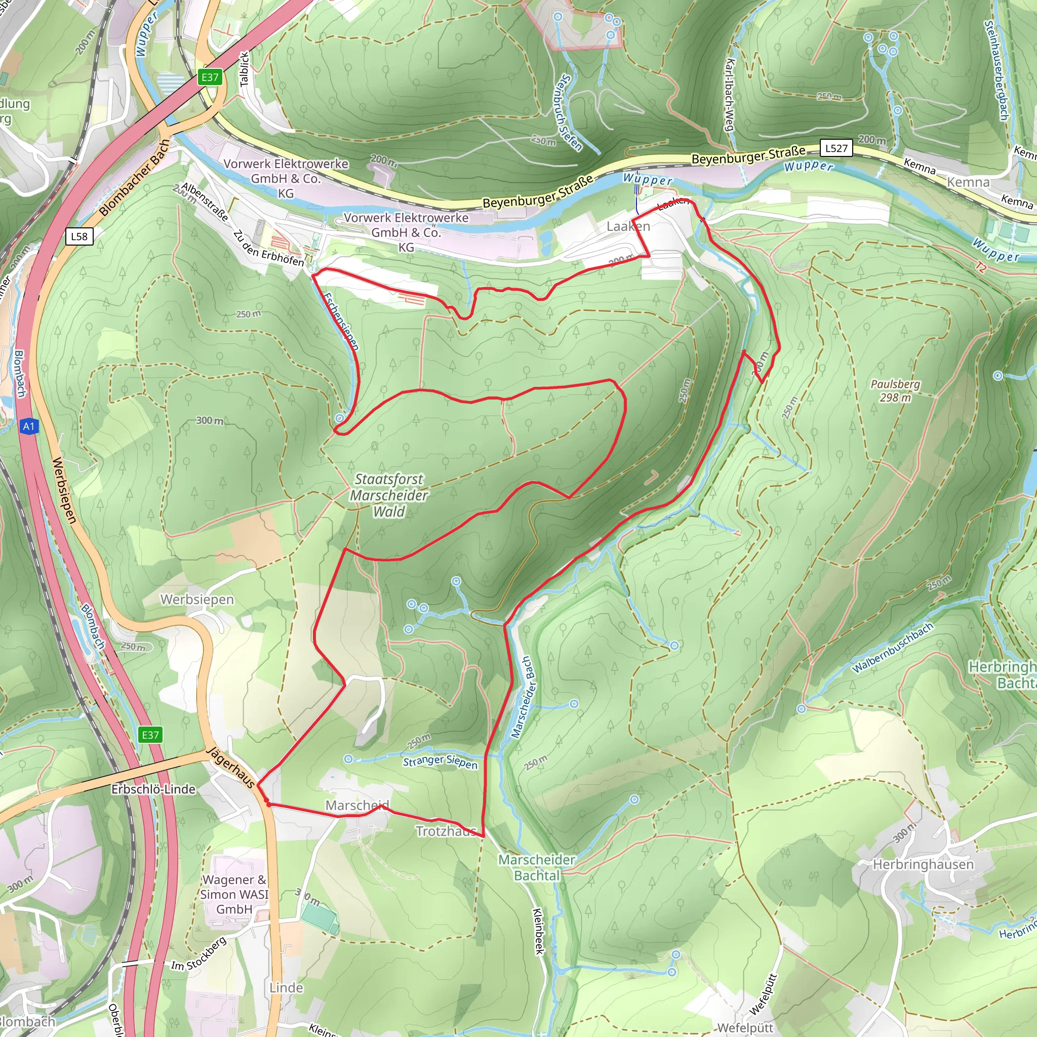 Rundweg A2 Laaken mobile static map