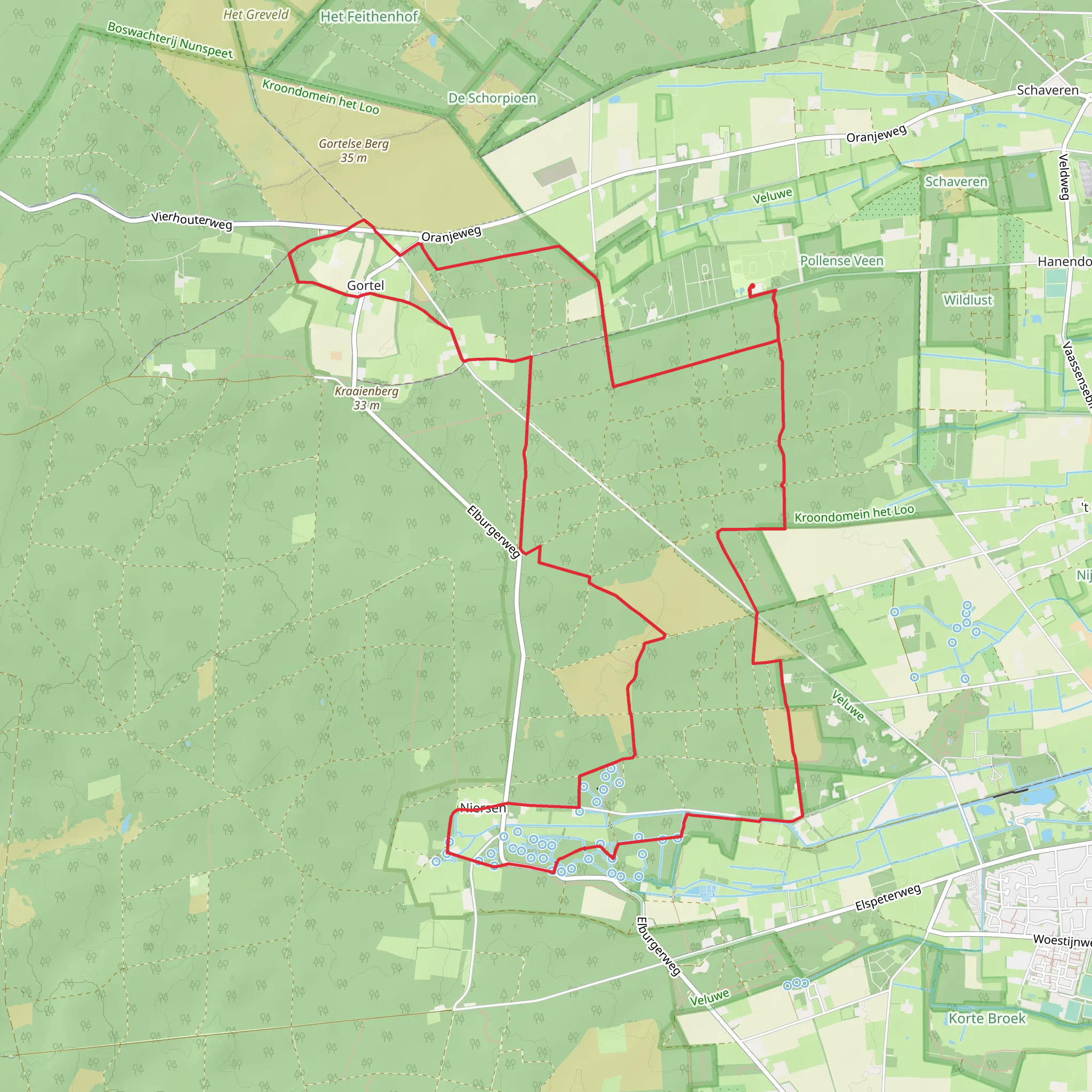 De Motketel and Galgenberg Loop via Niersense Weg mobile static map