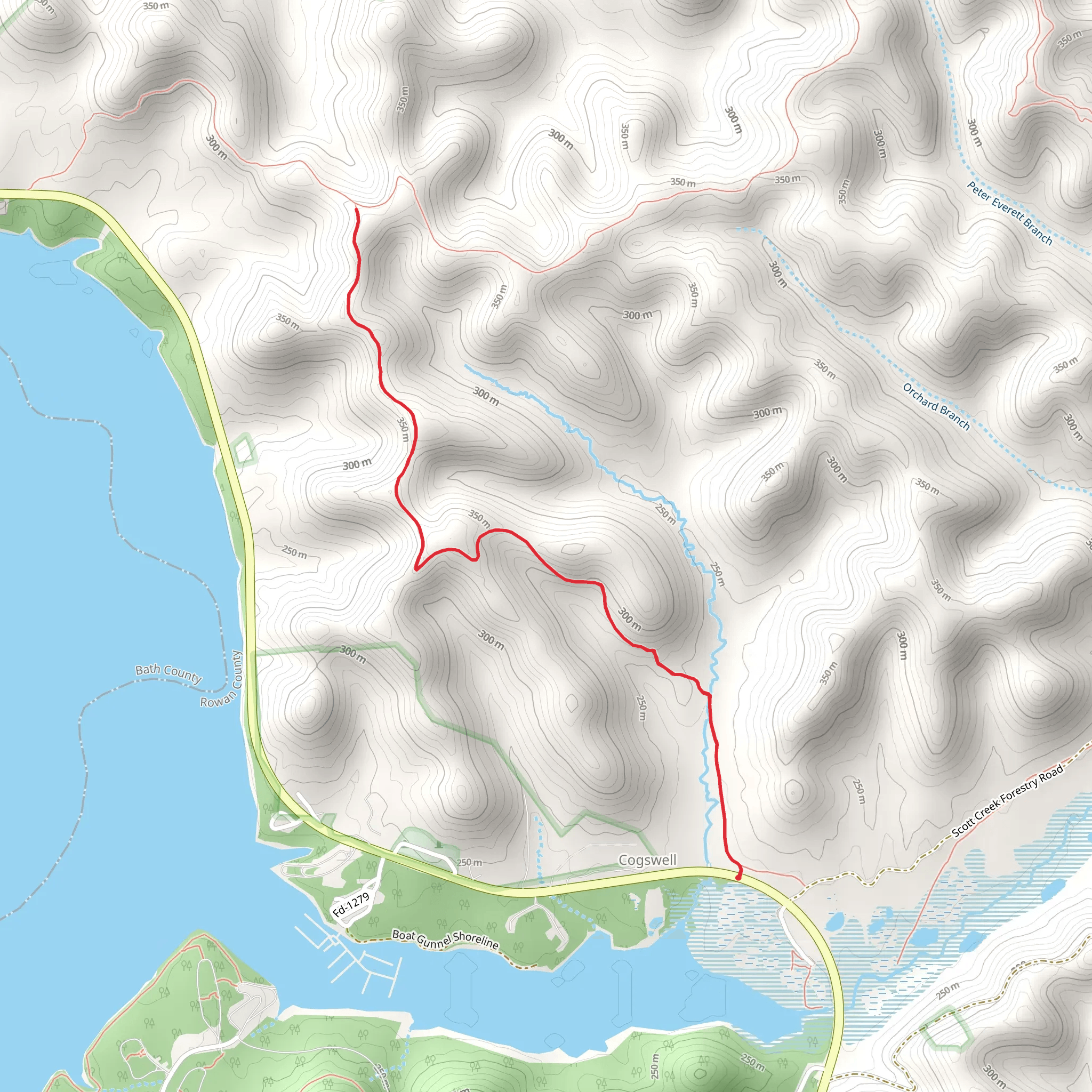 Lakeview Ridge Trail mobile static map