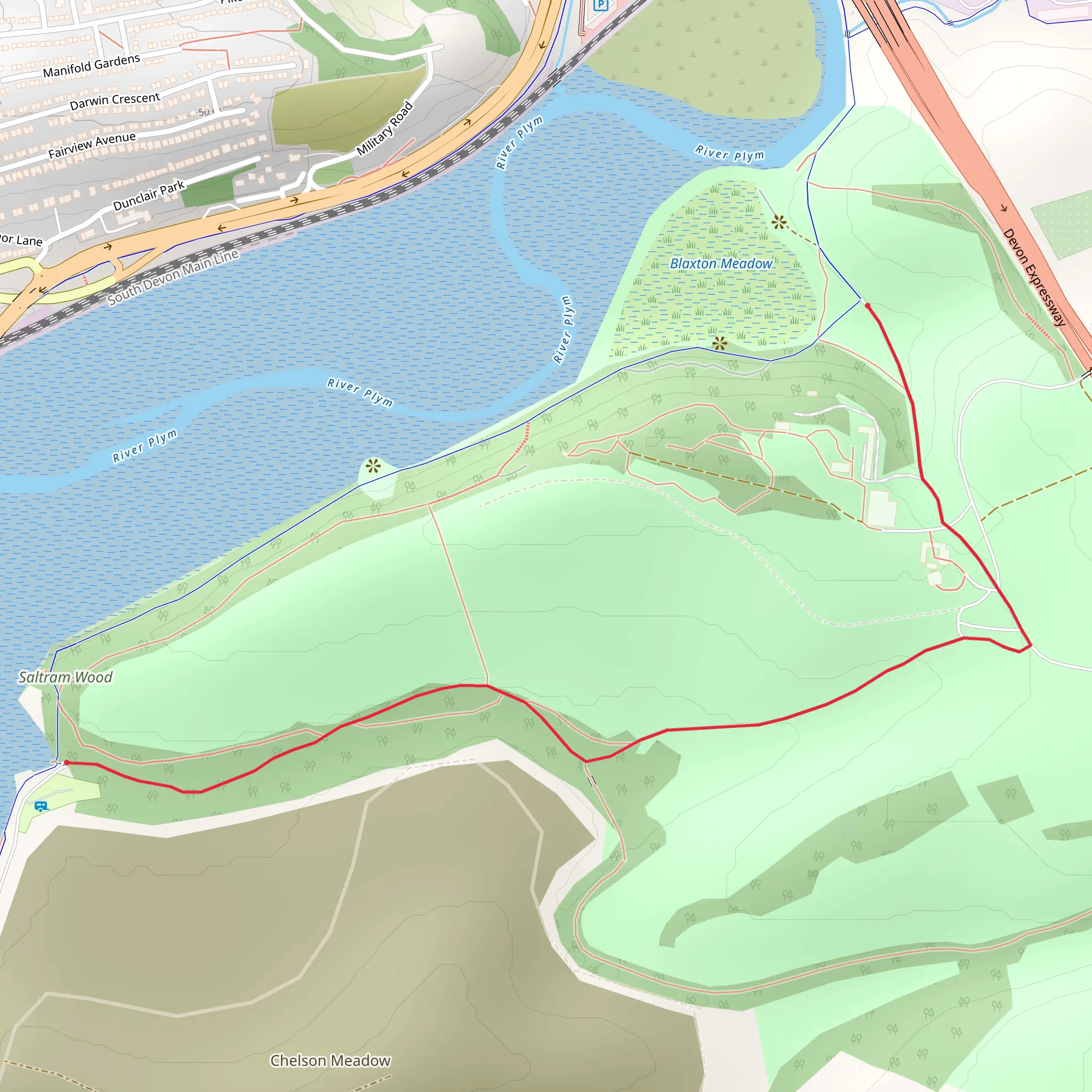 Saltram House from River Plym mobile static map