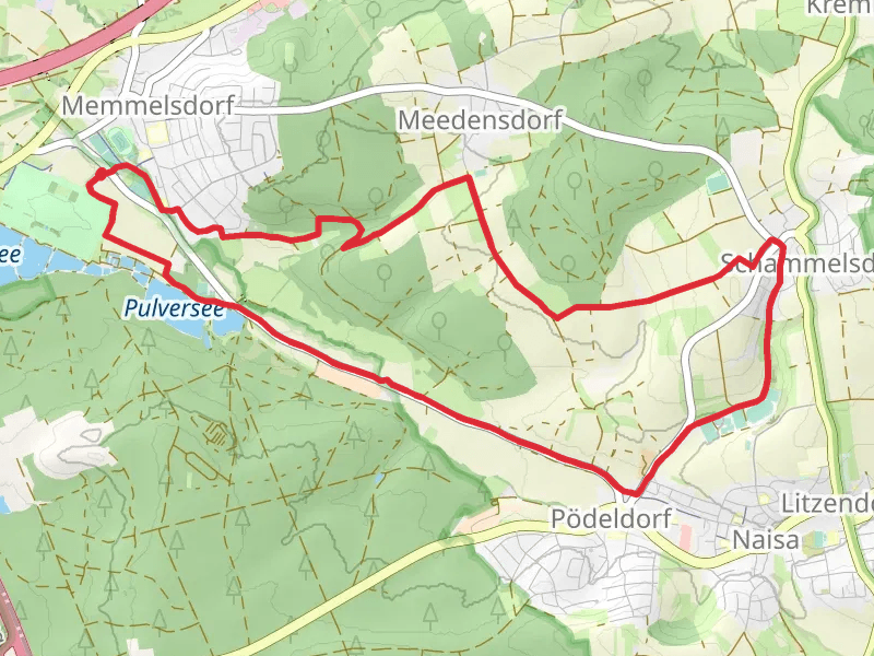 Seehof to Podeldorf and Schammelsdorf Loop via Pulversee