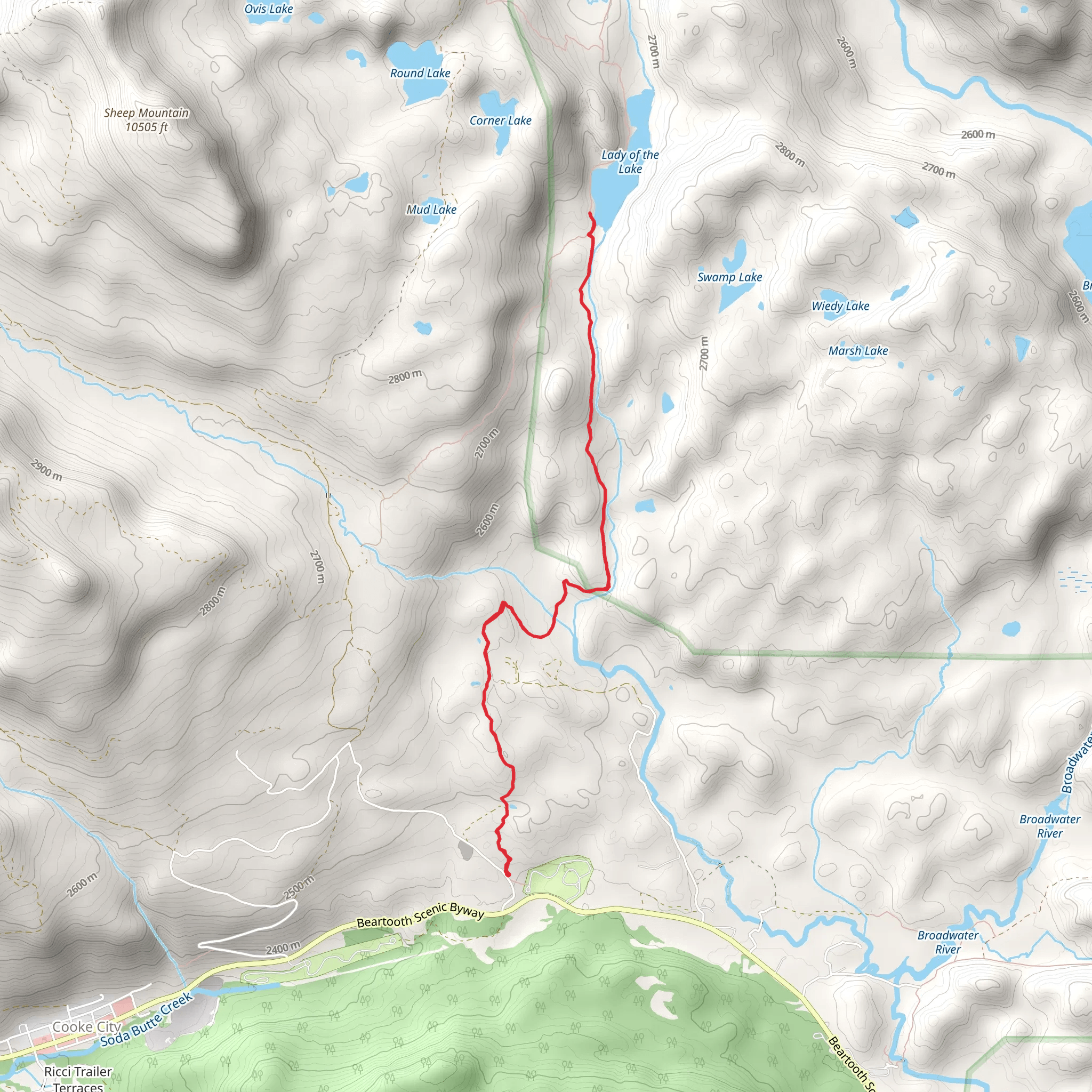 Lady of the Lake Trail mobile static map
