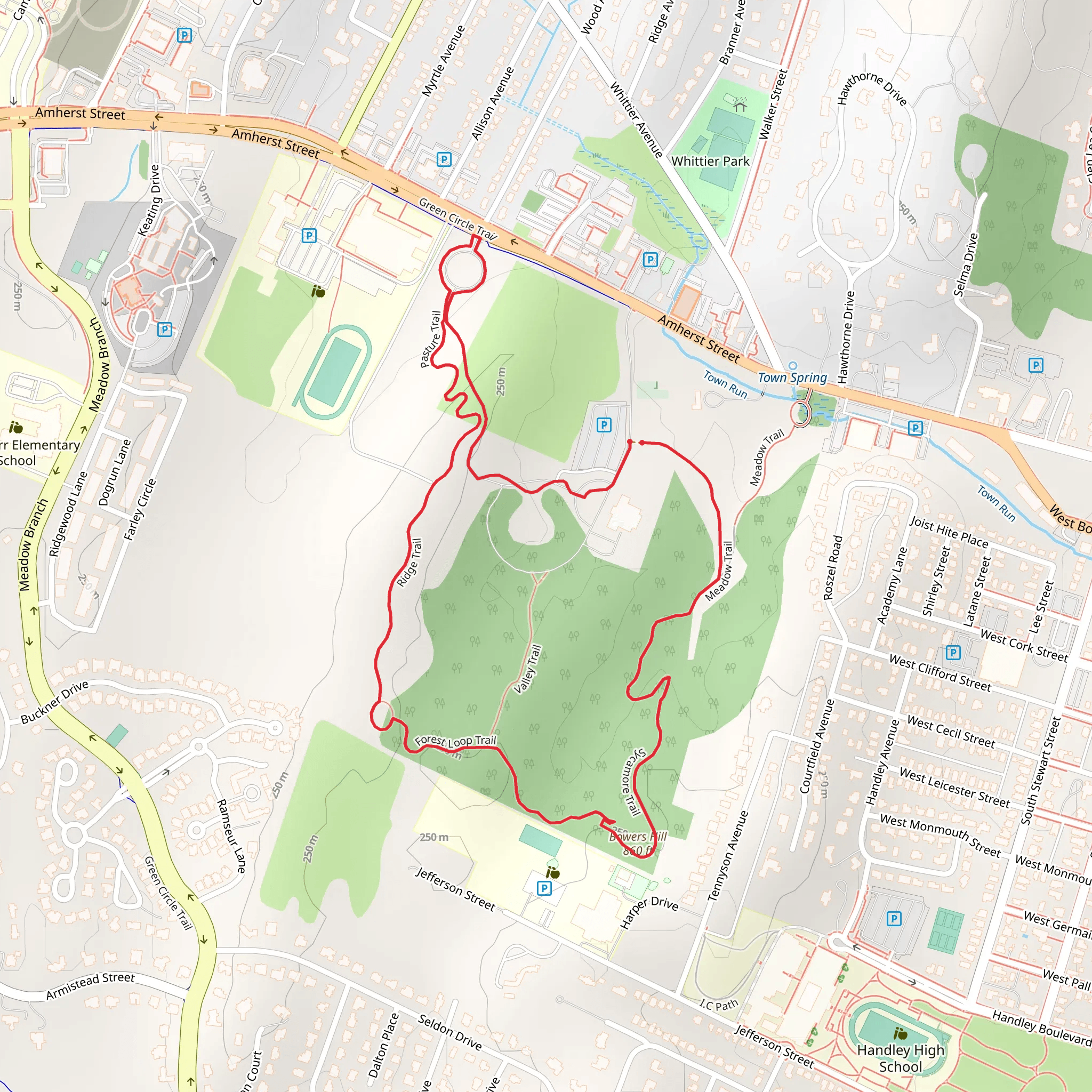 Bowers Hill Loop mobile static map