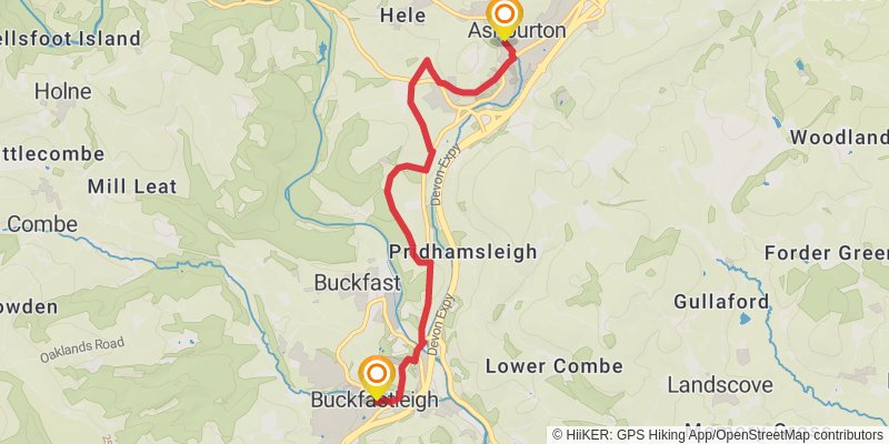 Dartmoor Way - High Moor Link - Alternative stage 8 Map