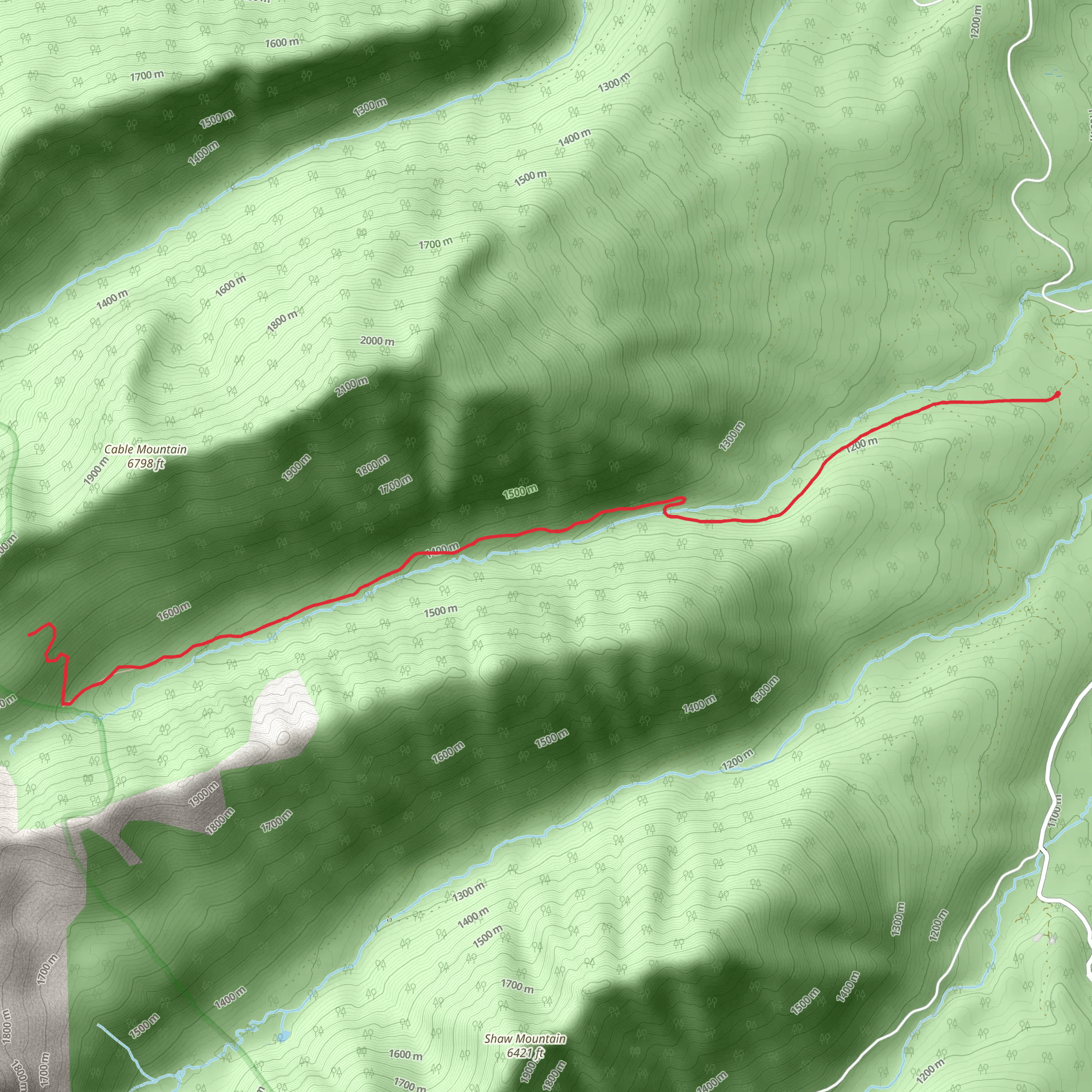 Poorman Creek Trail mobile static map