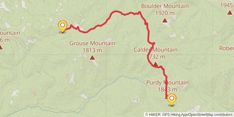 Idaho Centennial Trail stage 76 Map