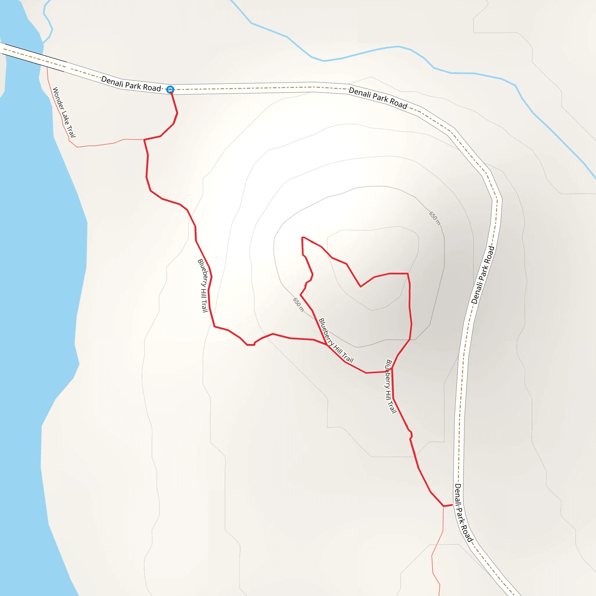 Blueberry Hill Loop Trail mobile static map